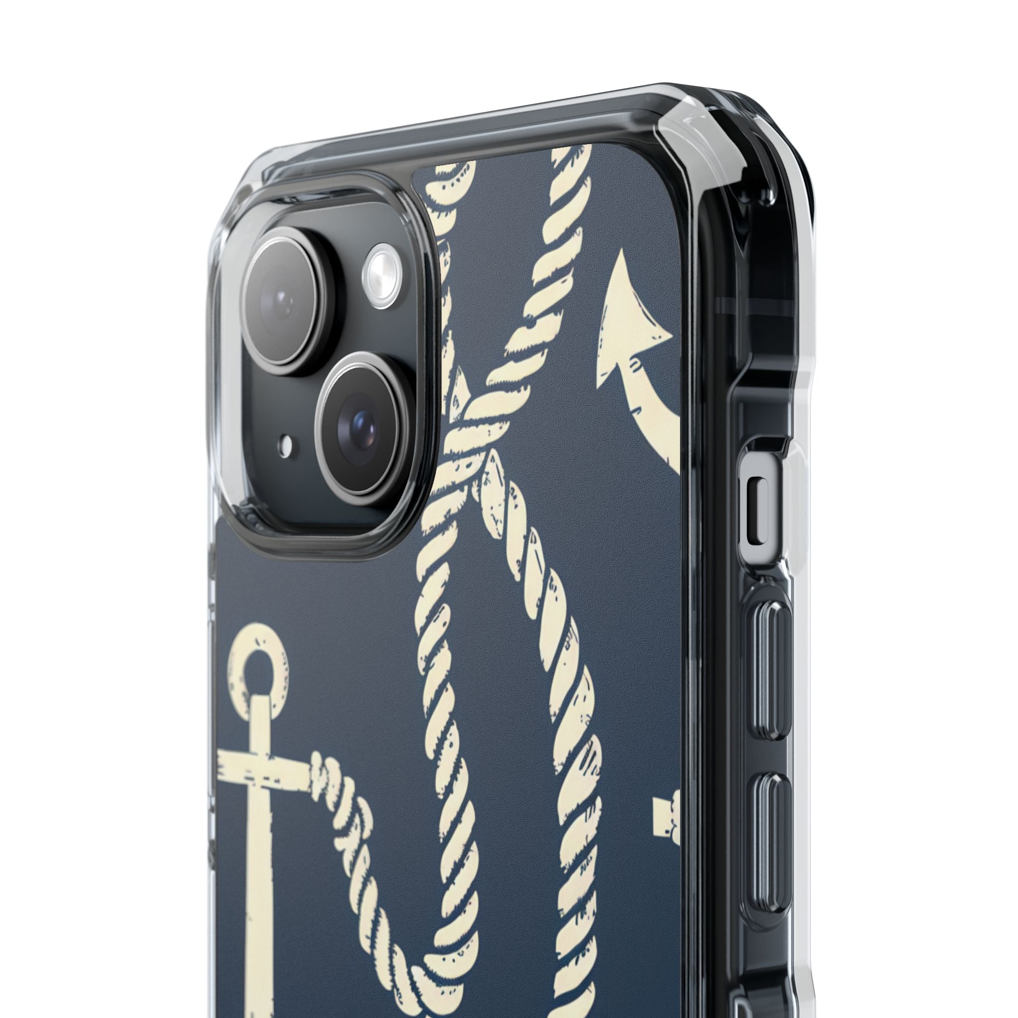 Nautical Anchors Rope iPhone 15 - Impact Clear+