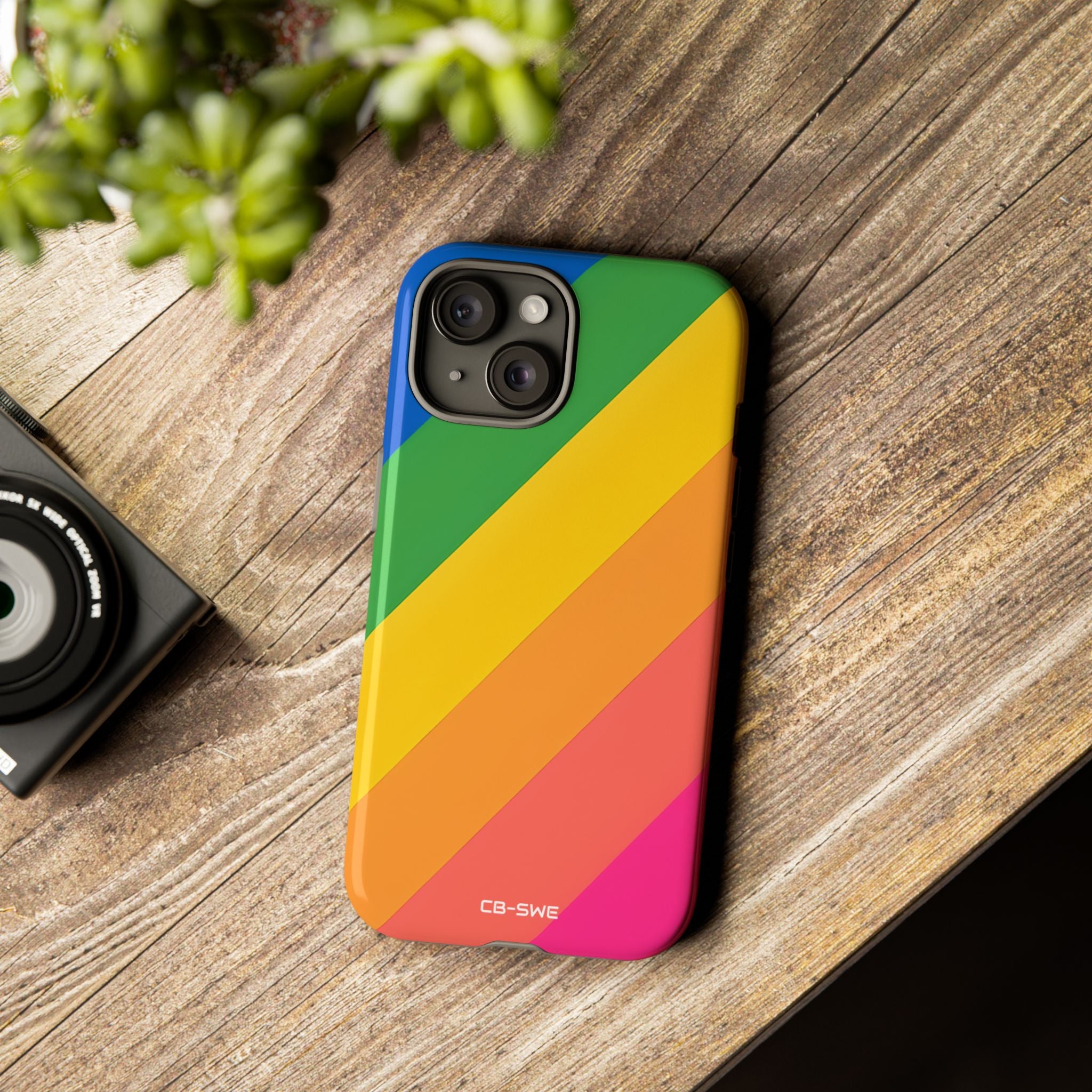 Vibrant Geometric Spectrum - iPhone Case