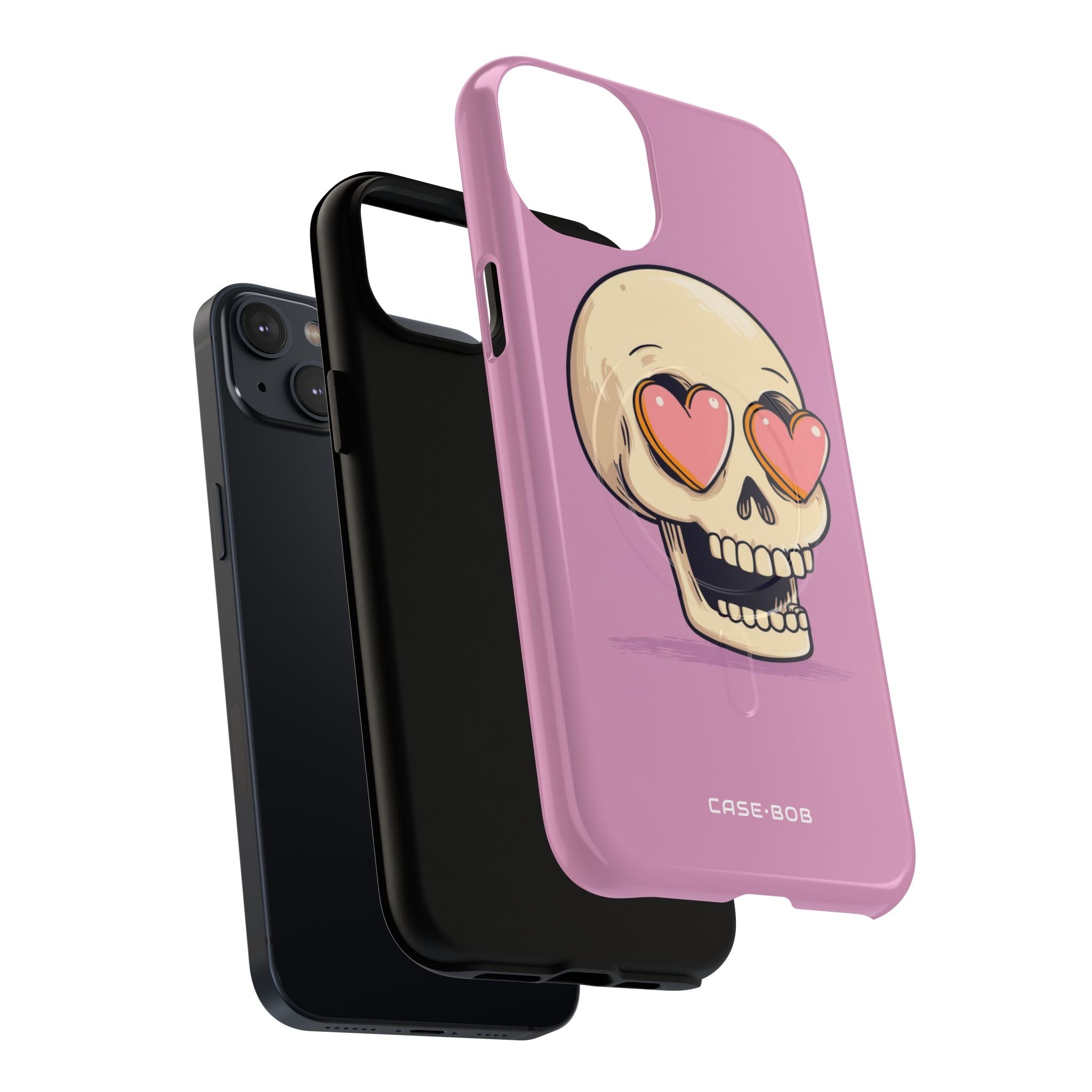 Heart Eyed Skull iPhone 14 Plus Case - Tough+