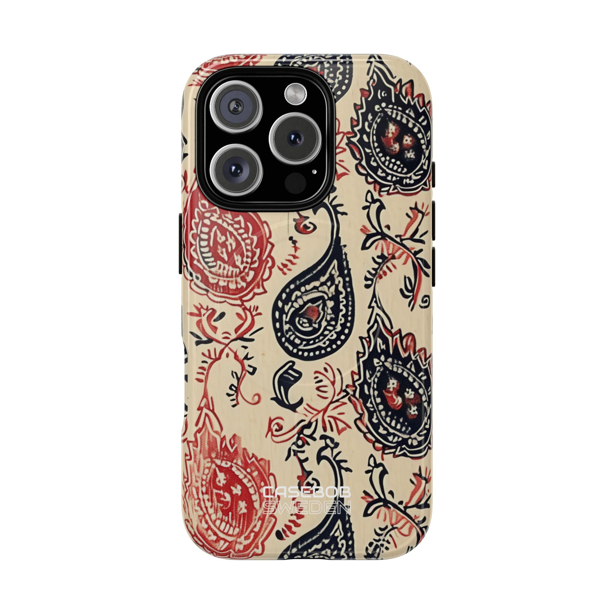 Navy Paisley Swirl iPhone 16 - Tough+