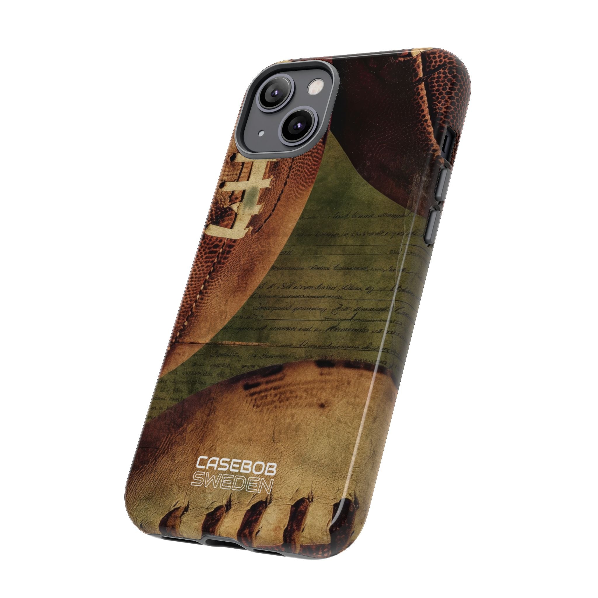 Vintage fodboldteksturer iPhone 14 - Tough