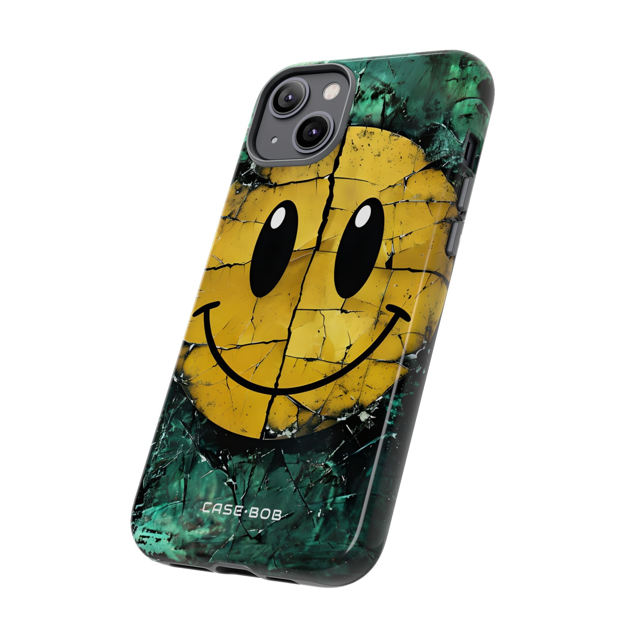 Cracked Smiley iPhone 14 Plus Case - Tough