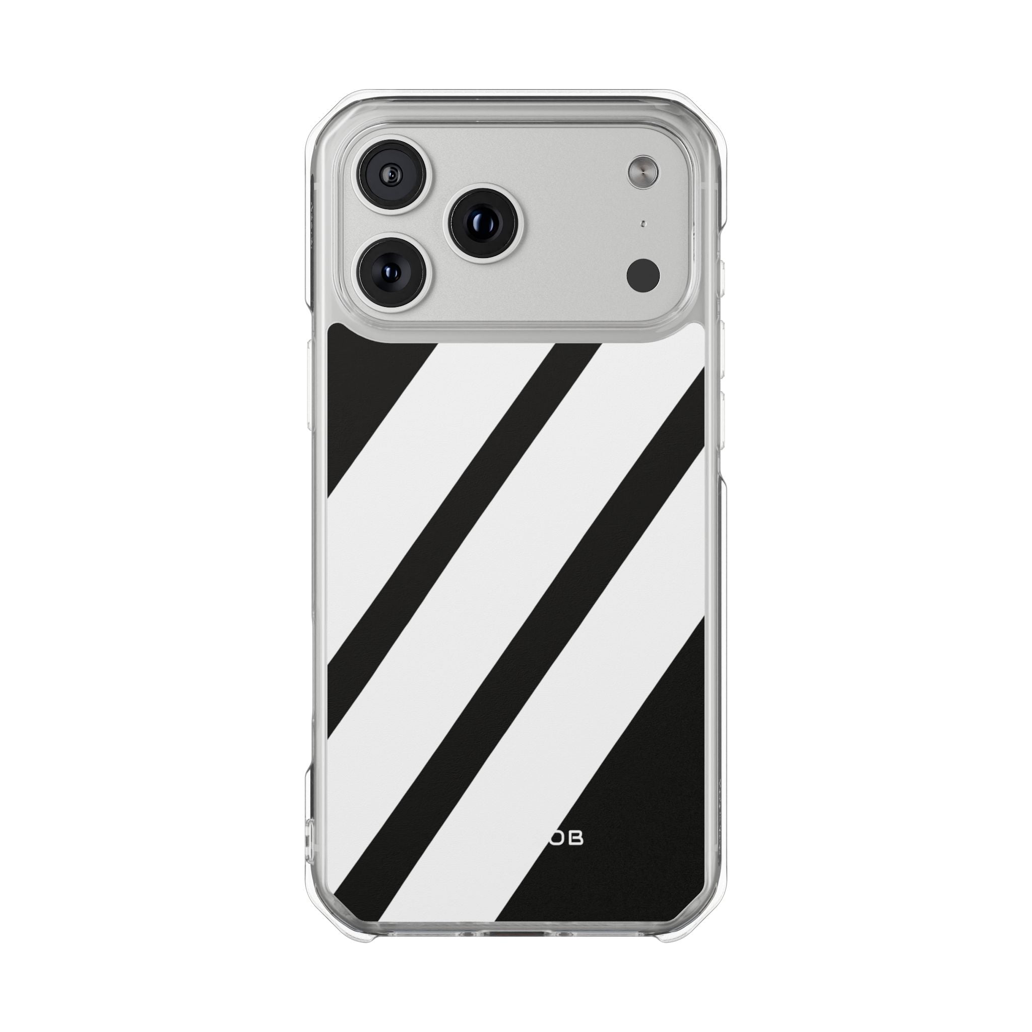 Diagonal Bands Contrast iPhone 17 Pro Max Case - Impact