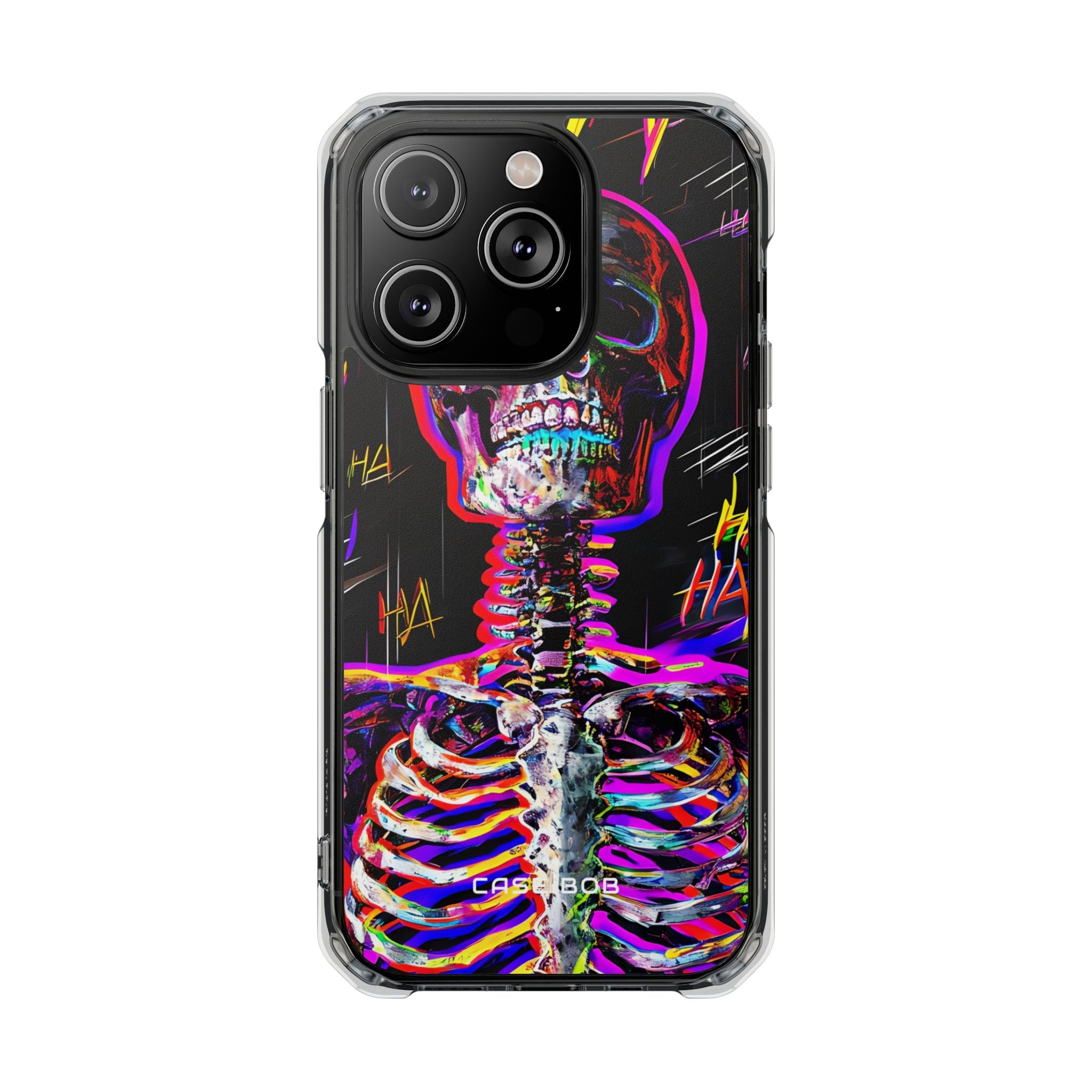 Neon Skeleton Laugh iPhone 14 Pro Case - Impact