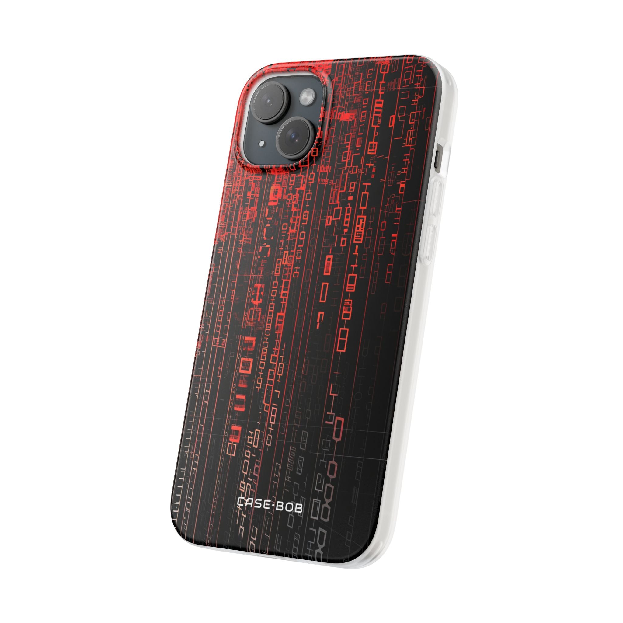 Crimson Glyphs iPhone 15 Plus Case - Soft