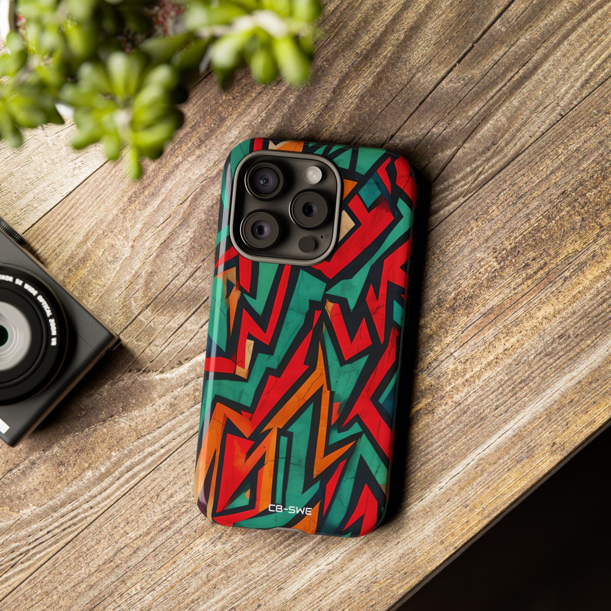 Vivid Geometry Dance - iPhone Case