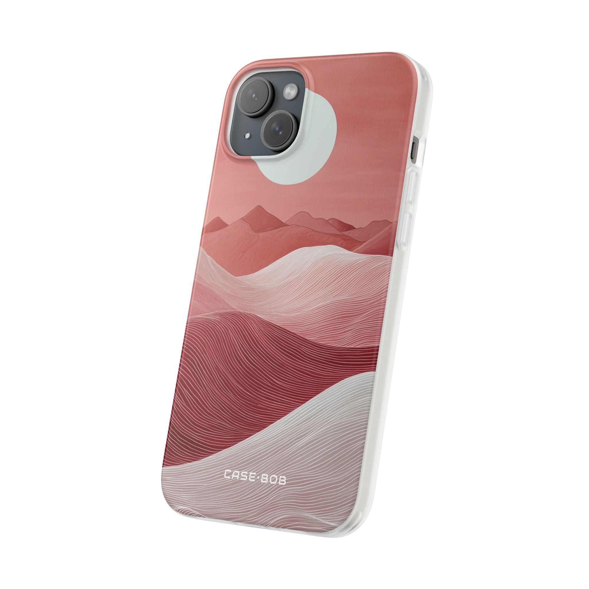 White Orb Dunes iPhone 15 Plus Case - Soft