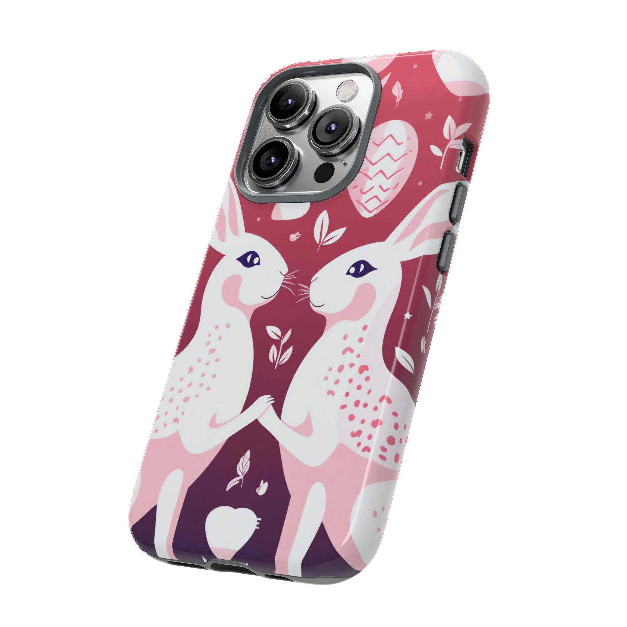 Rabbits Share Joy - iPhone Case
