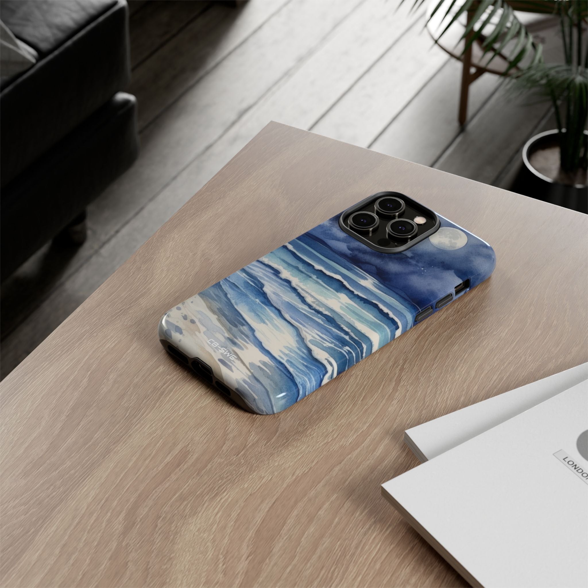 Moonlight Reflects Waves - iPhone Case