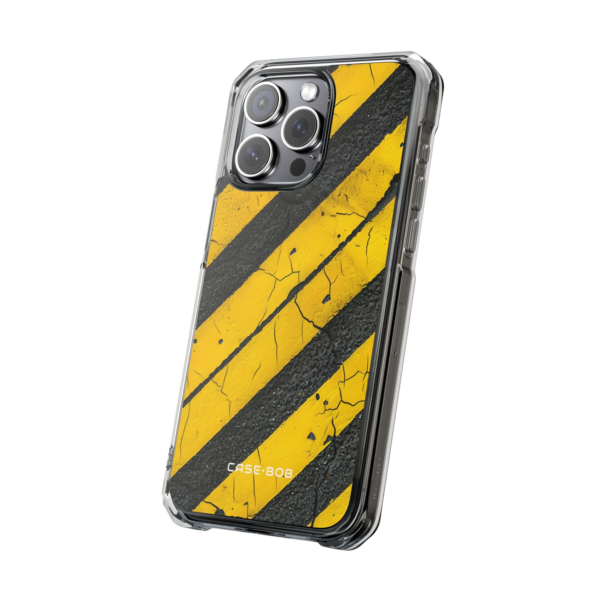 Yellow Stripe Distress iPhone 15 Pro Max Case - Impact