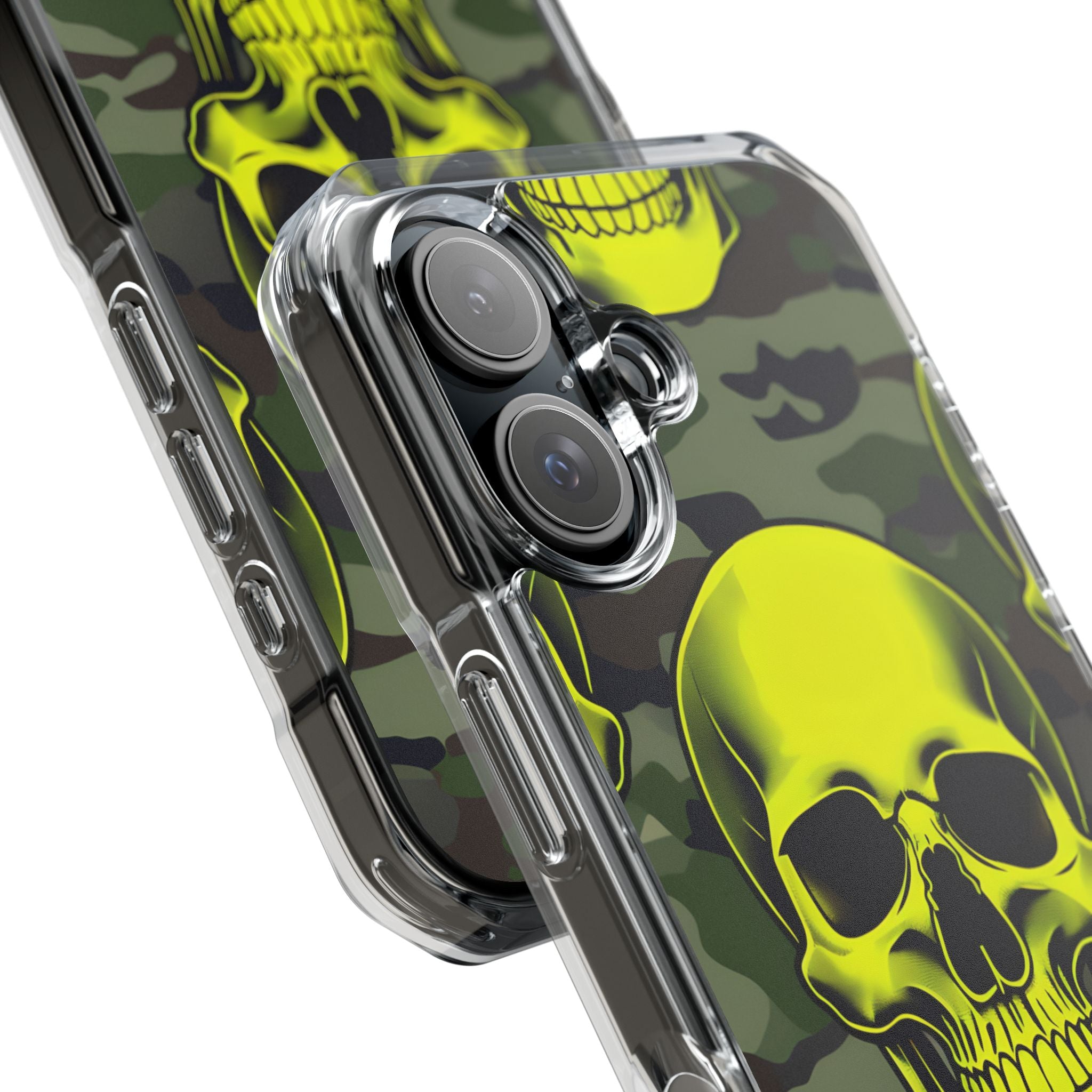 Neon Skull Camo iPhone 15 Case - Impact