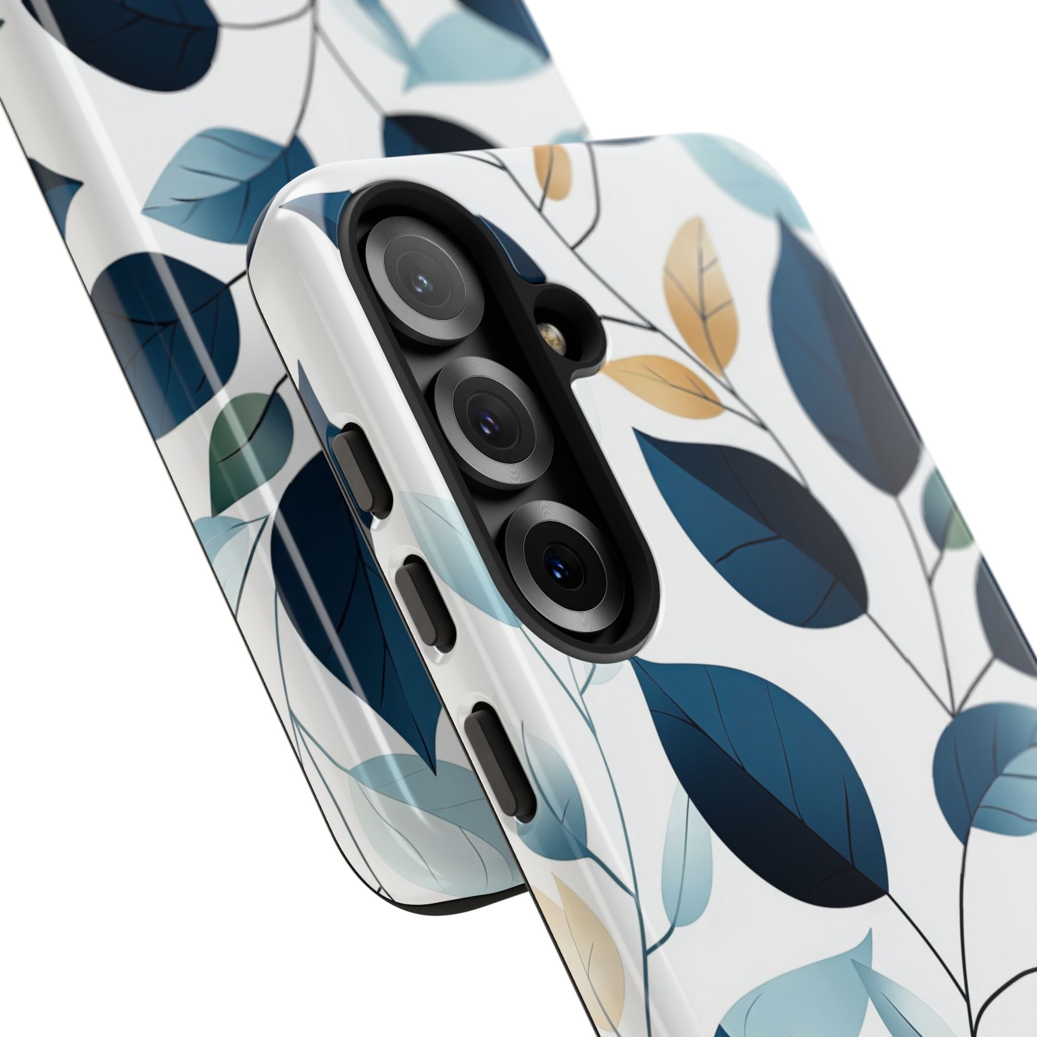 Navy Leaf Veins Samsung S25 Plus Case - Tough