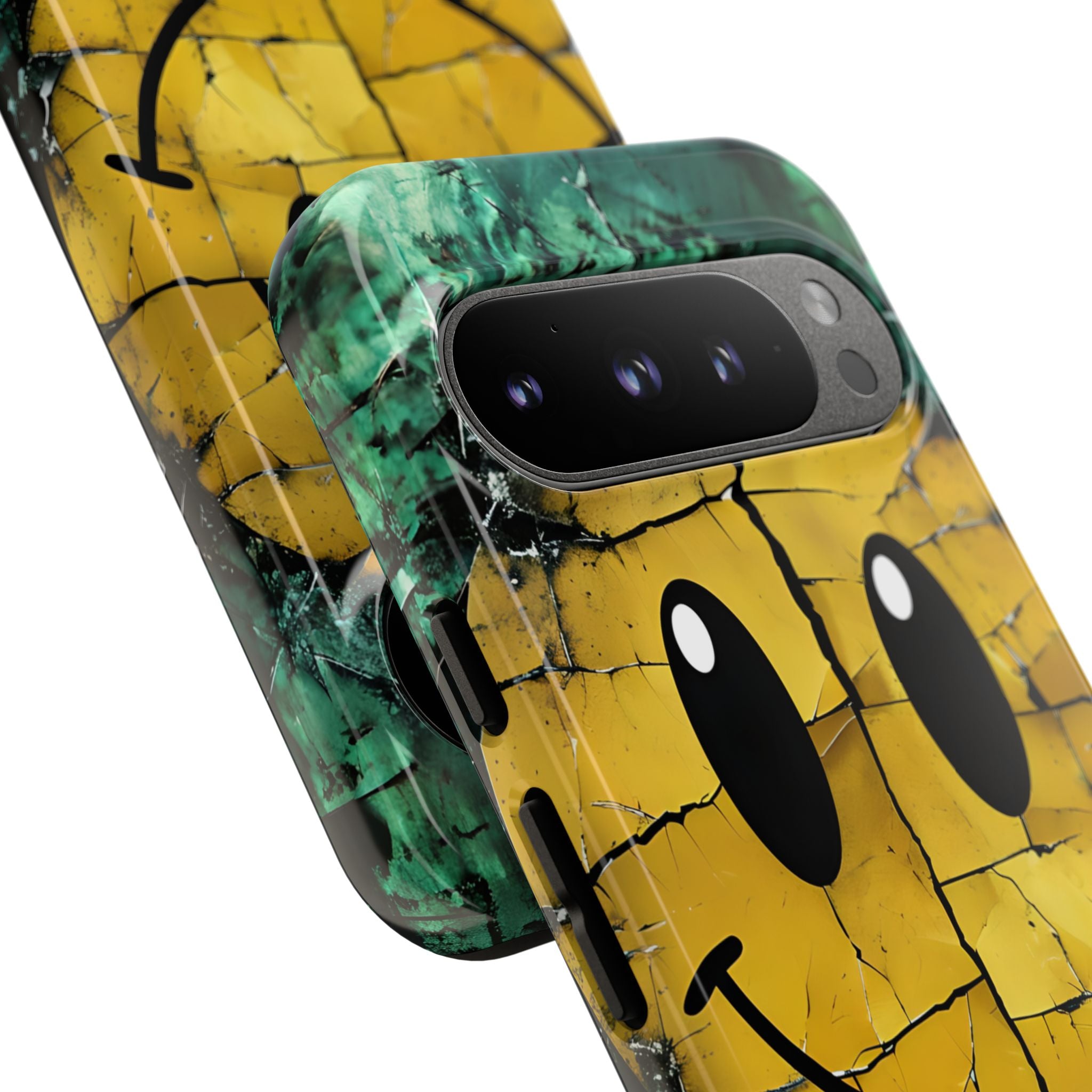 Cracked Smiley Google Pixel 9 Pro Case - Tough