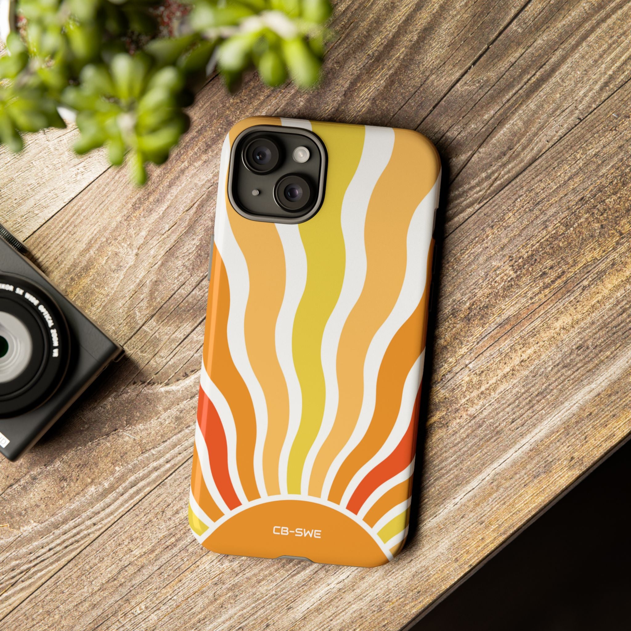 Retro Sunshine Waves - iPhone Case