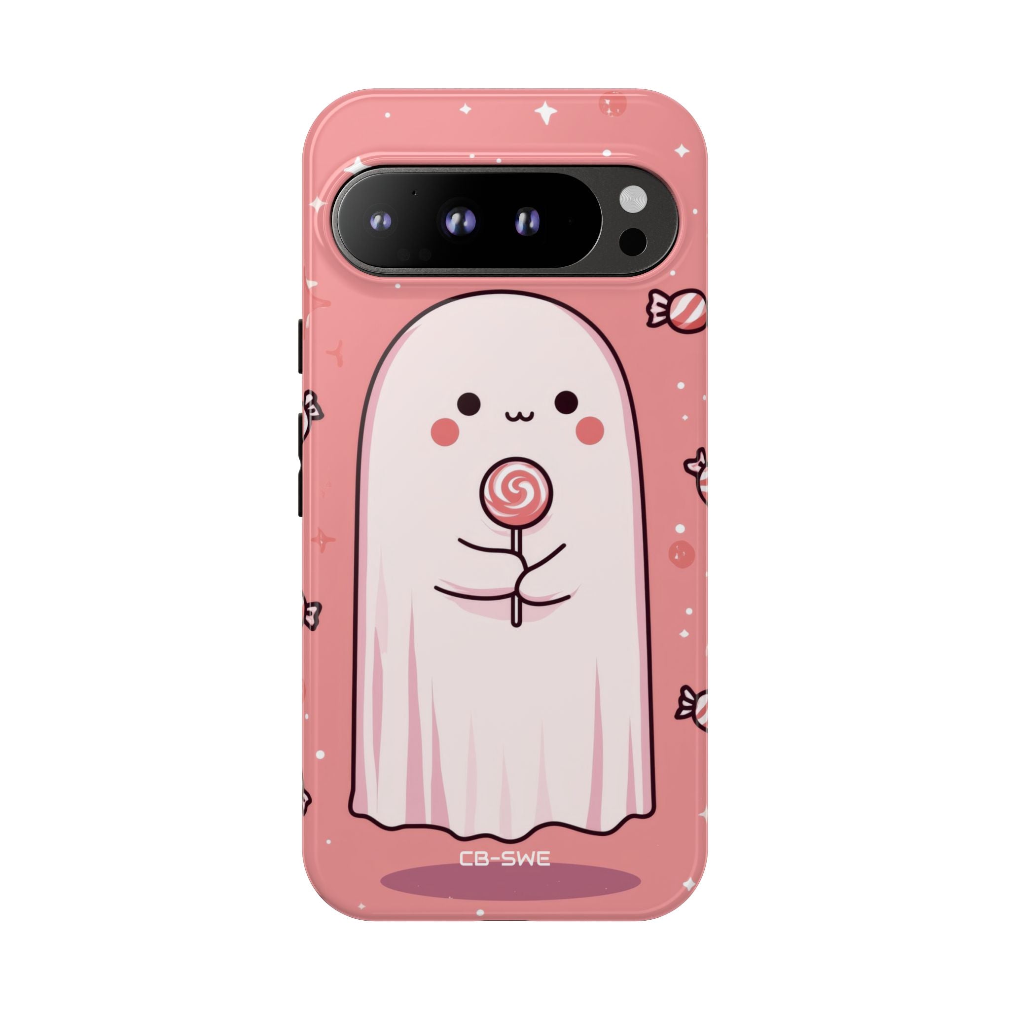 Cute Ghost Holds Candy - Google Pixel Case
