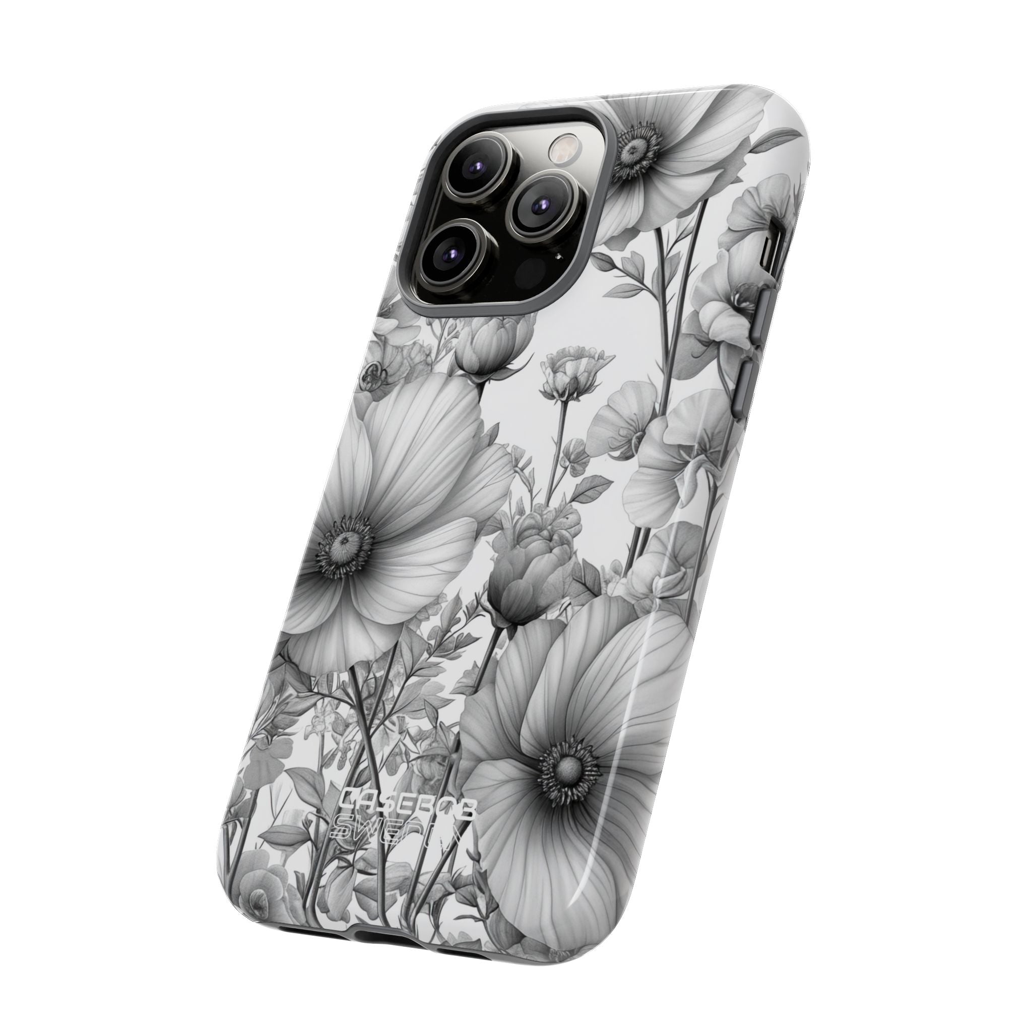 Vintage Floral Etching iPhone 14 - Tough