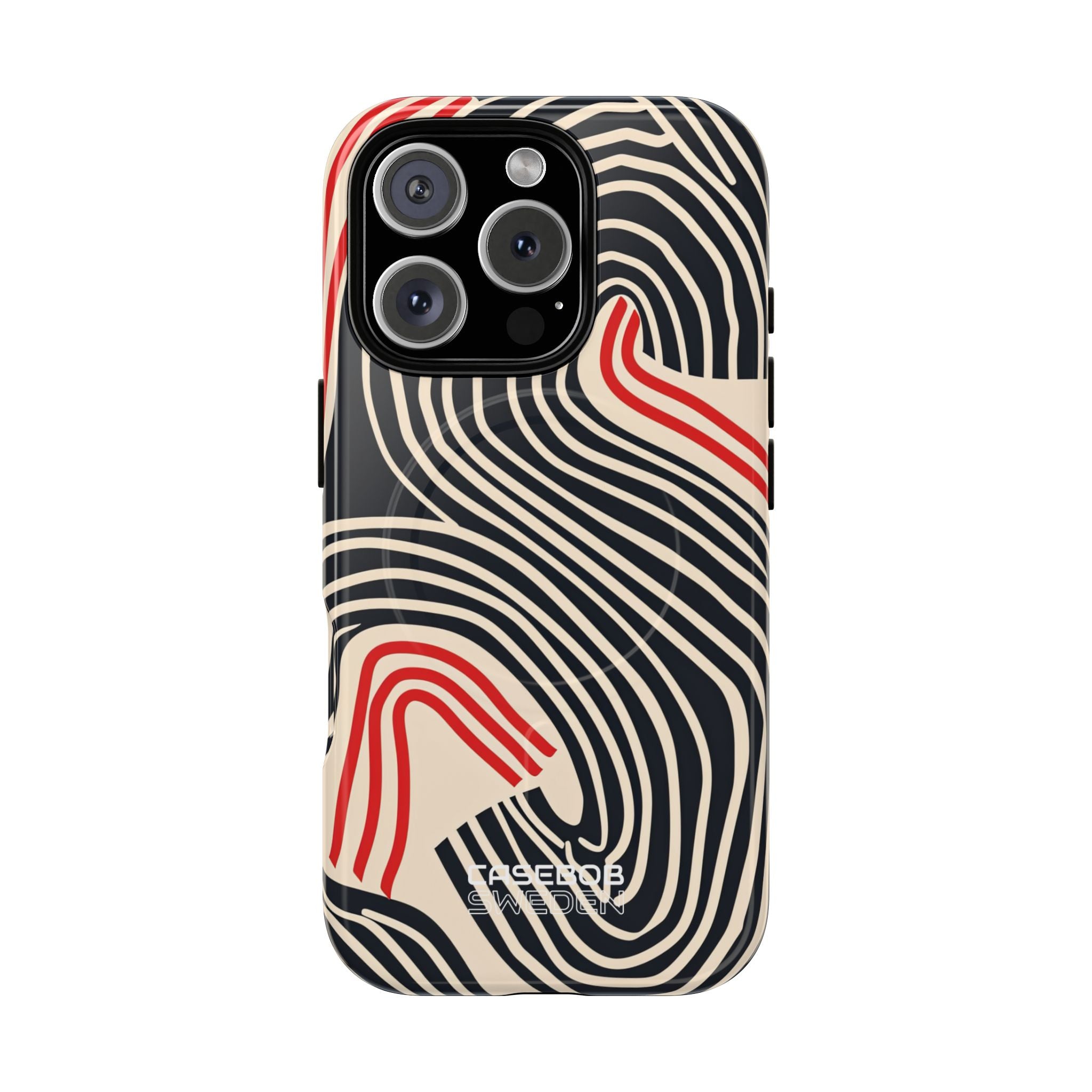 Wavy Red Flow iPhone 16 - Tough+