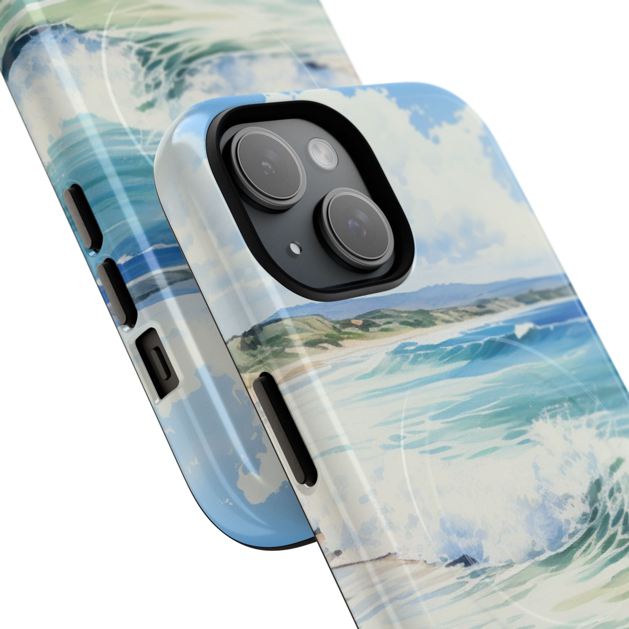 Foamy Wave Breeze iPhone 15 Case - Tough+