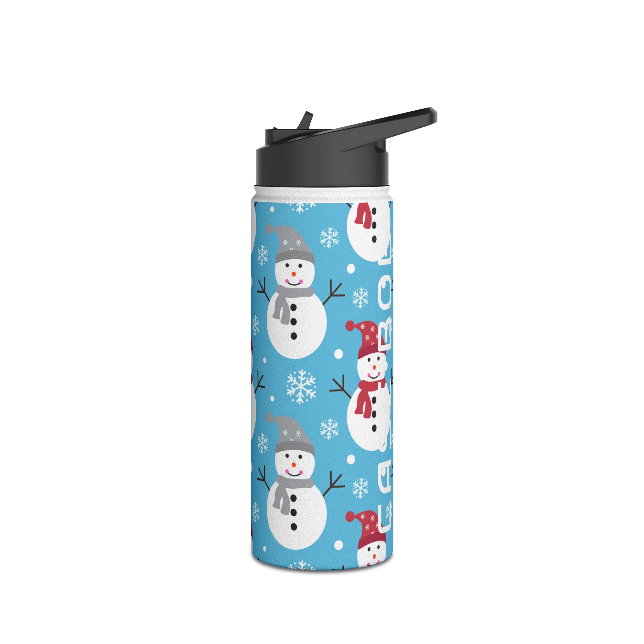 Snowman Glow - Ruostumattomasta teräksestä valmistettu vesipullo