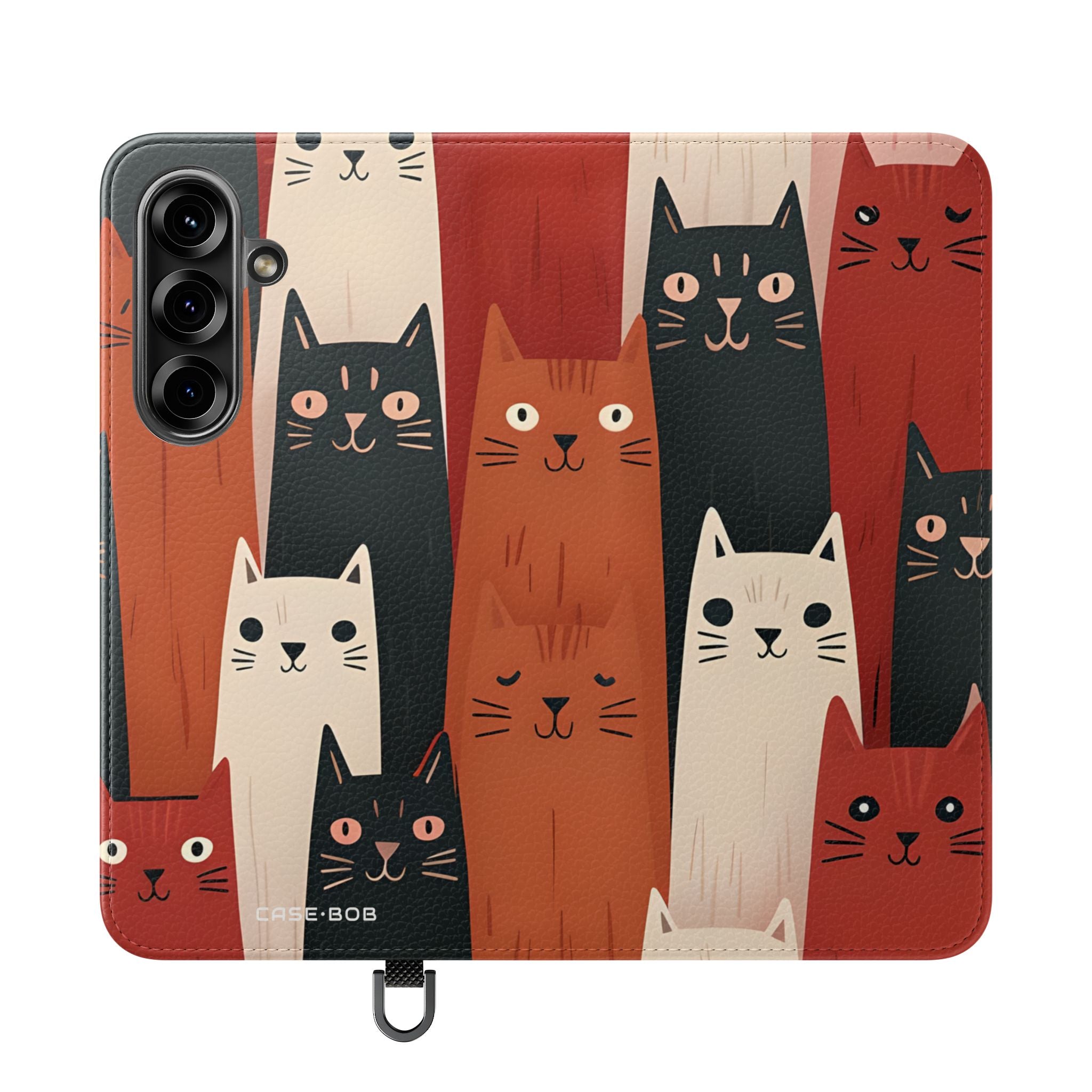 Kissa Columns Orange - Samsung S25 Case - Lompakko