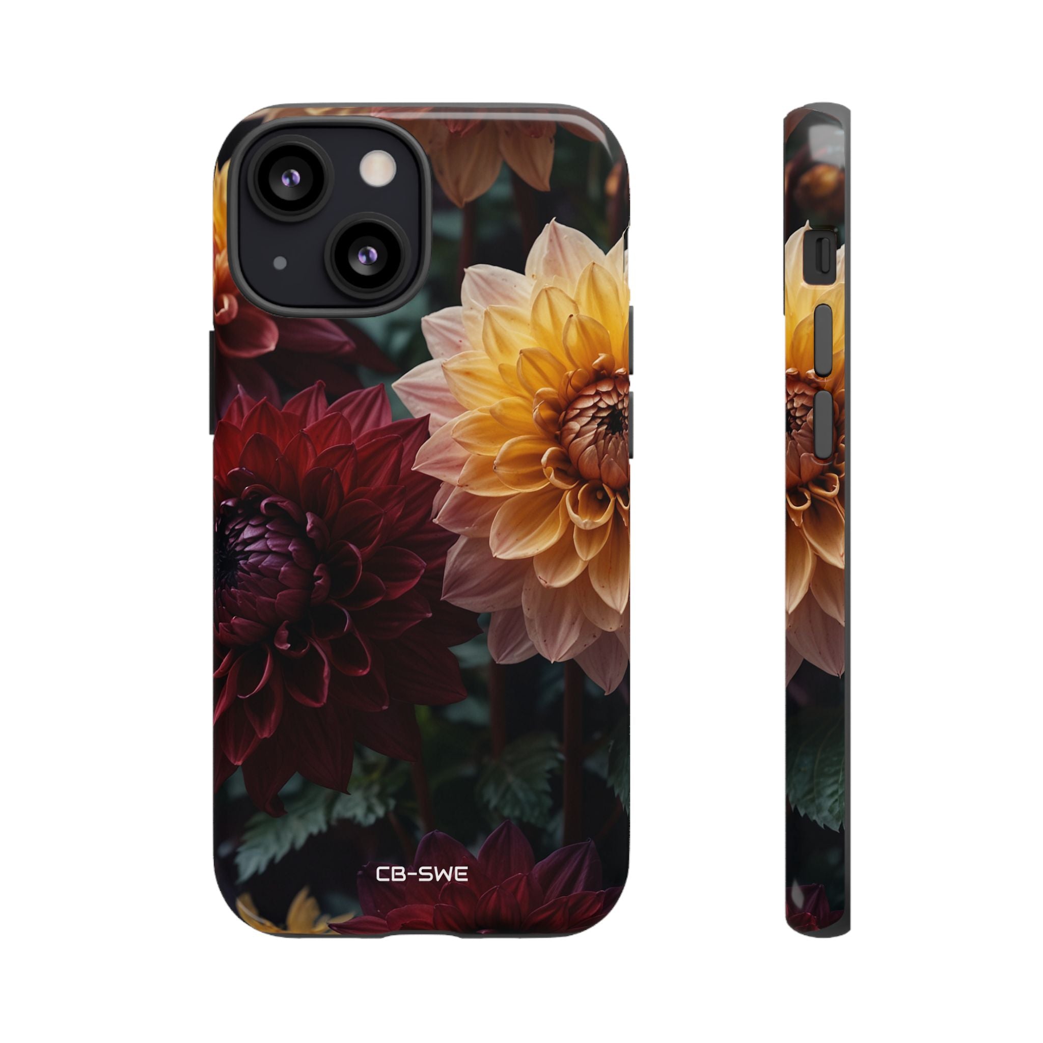 Dahlias Embrace Light - iPhone Case