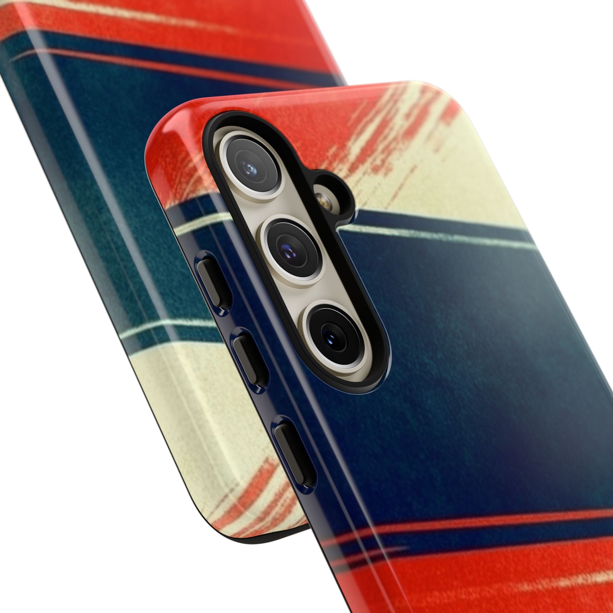 Blue Diagonal Motion Samsung S24 Plus Case - Tough