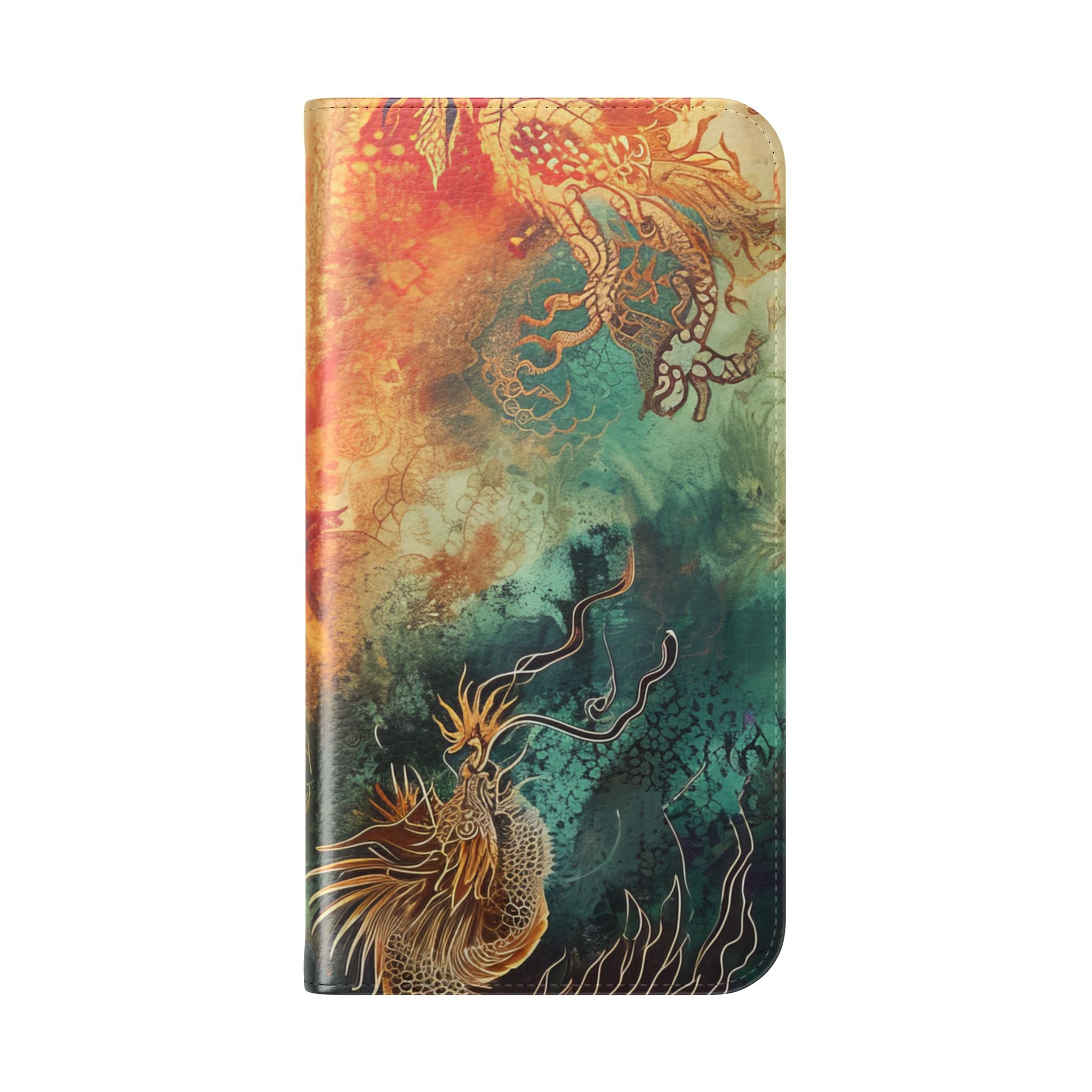 Golden Dragons Blaze - iPhone 16 Plus Case - Wallet