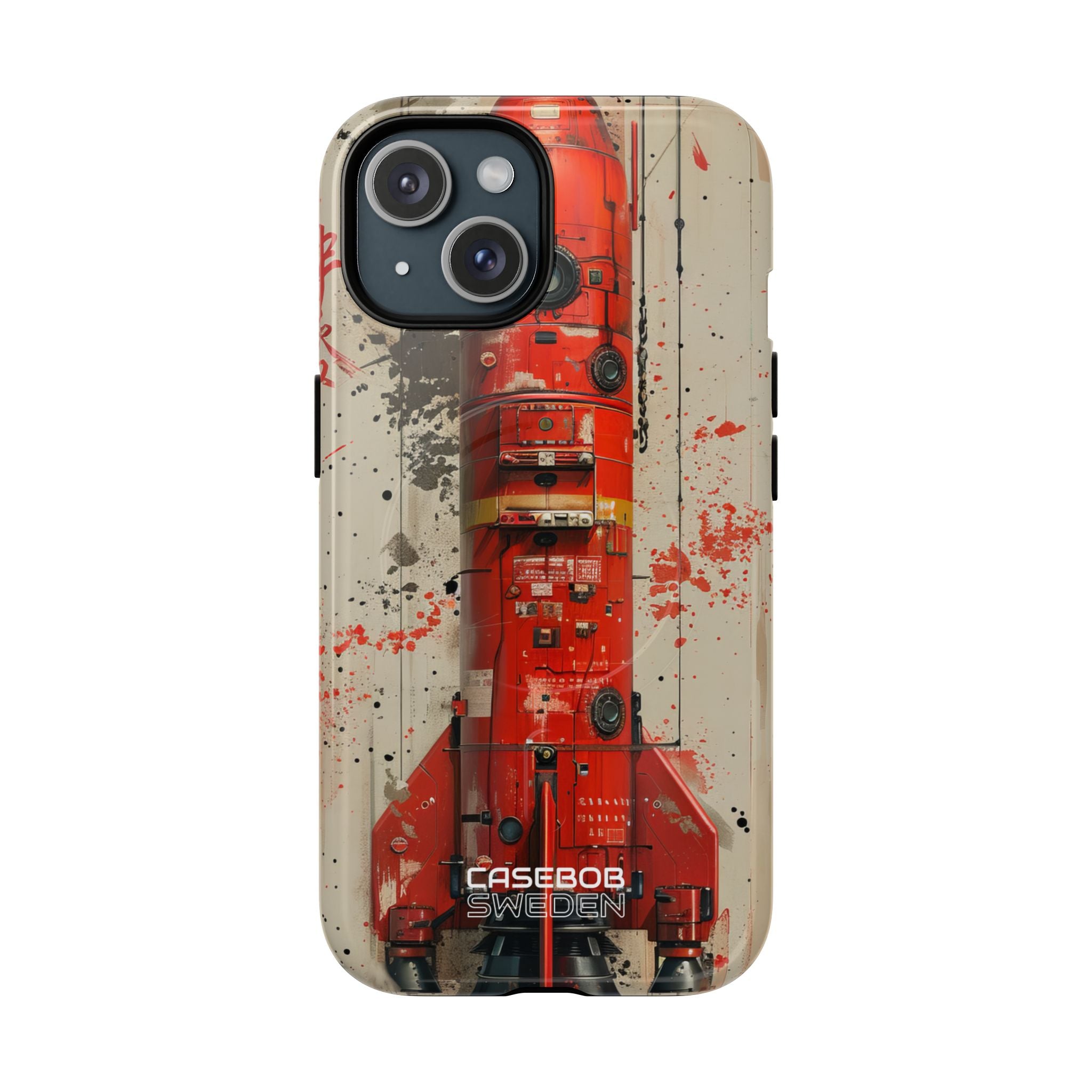 Crimson Rocket Burst iPhone 15 - Tough+