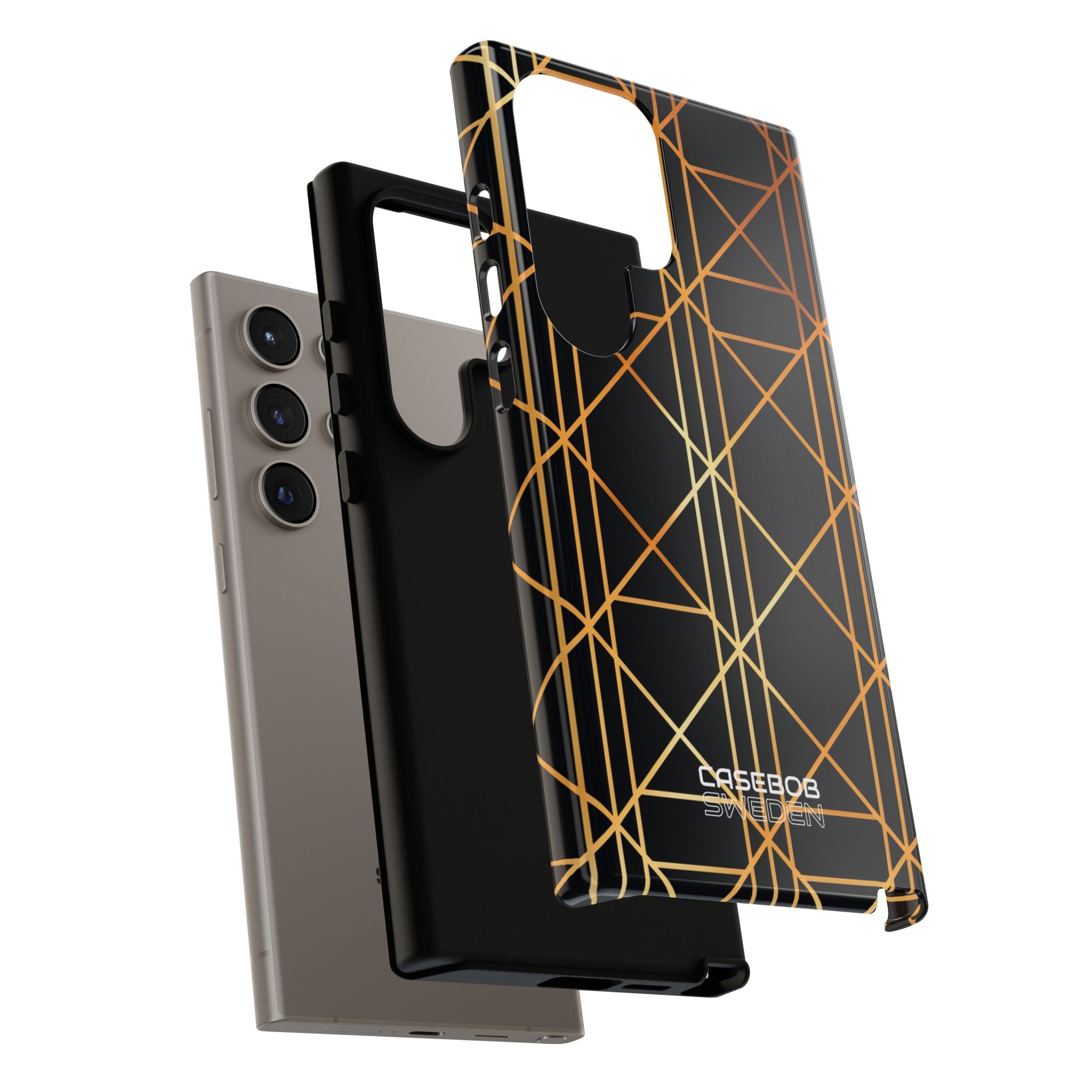 Golden Geometric Elegance Samsung S24 - Tough