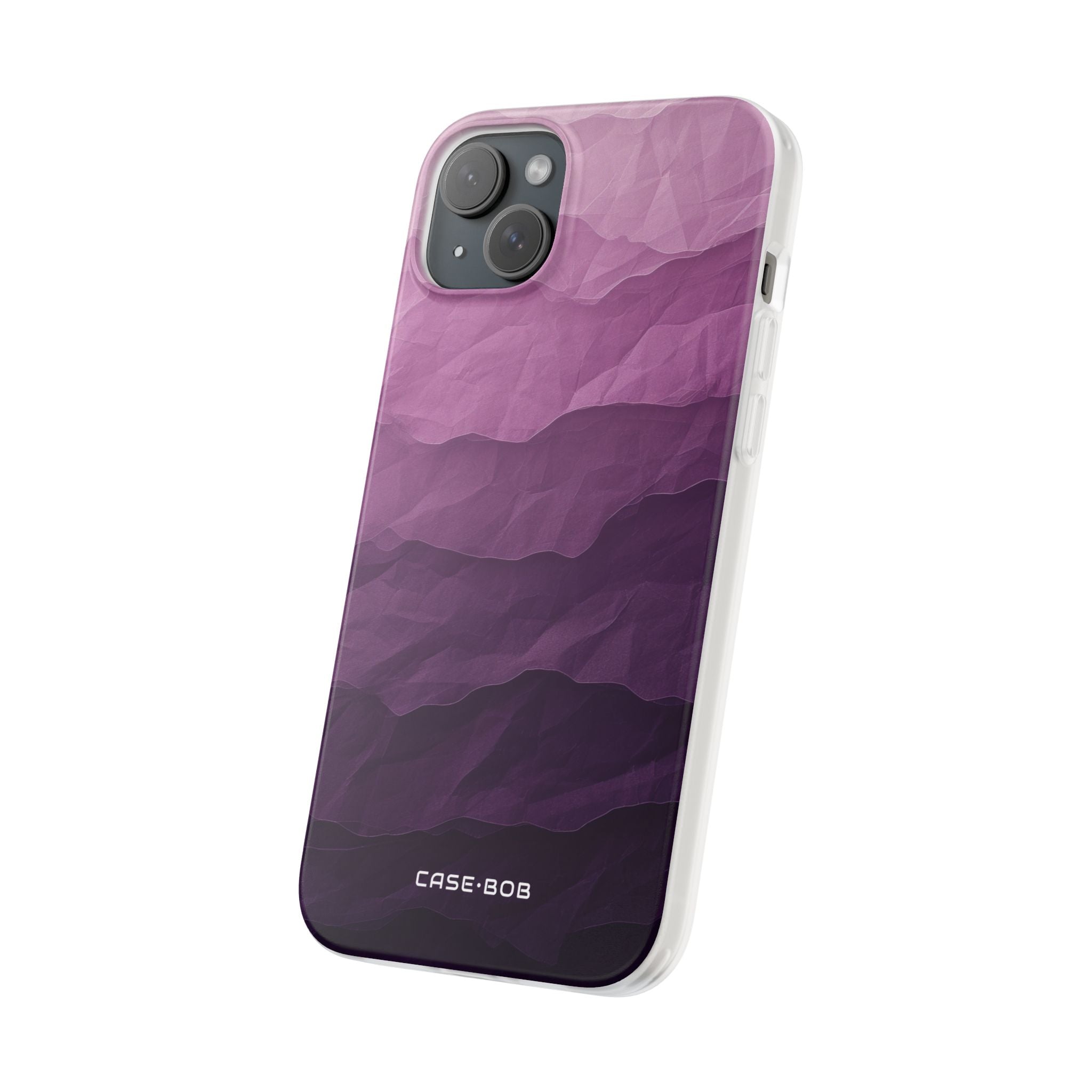 Purple Wave Layers iPhone 15 Plus Case - Soft