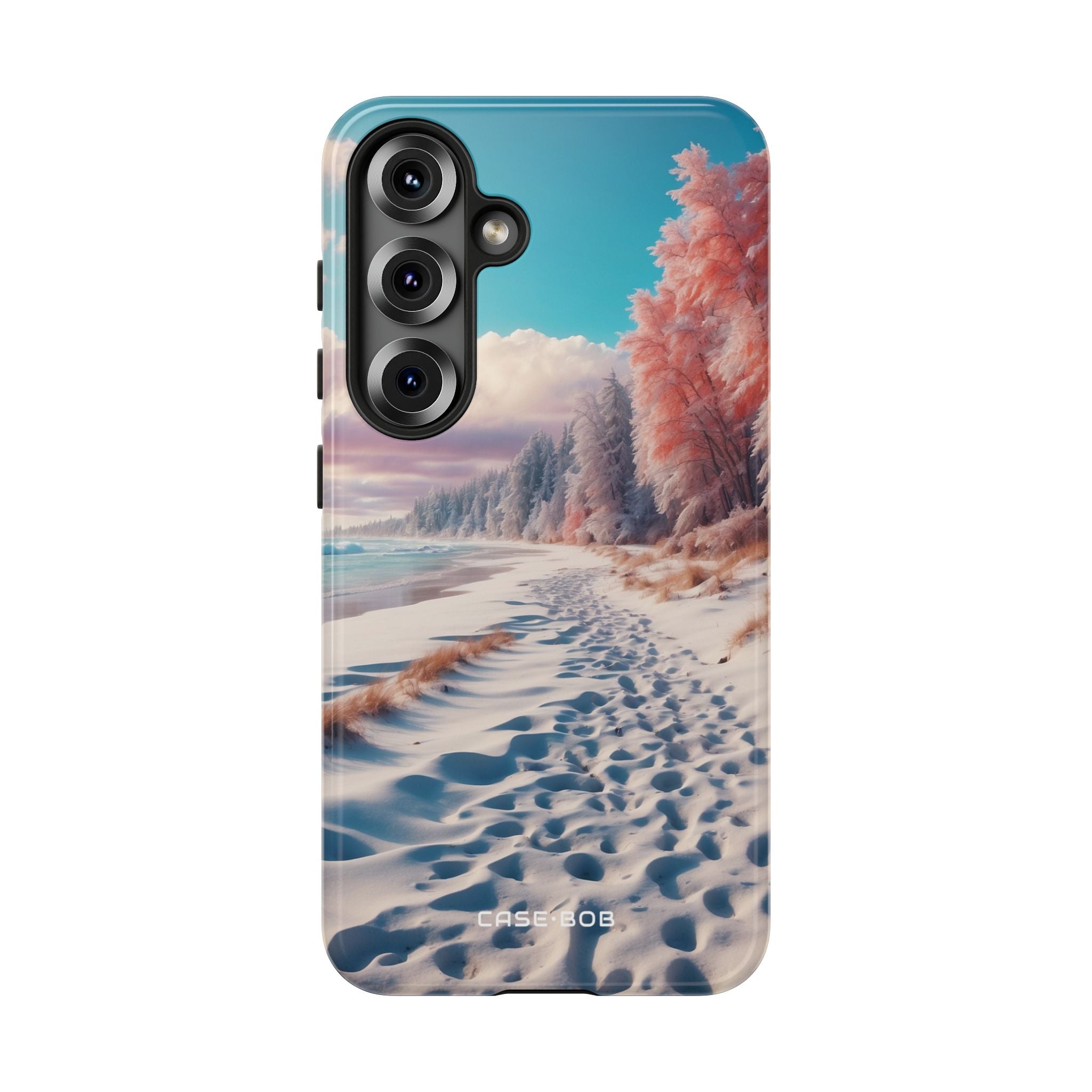 Snowy Footprints Samsung S25 Case - Tough
