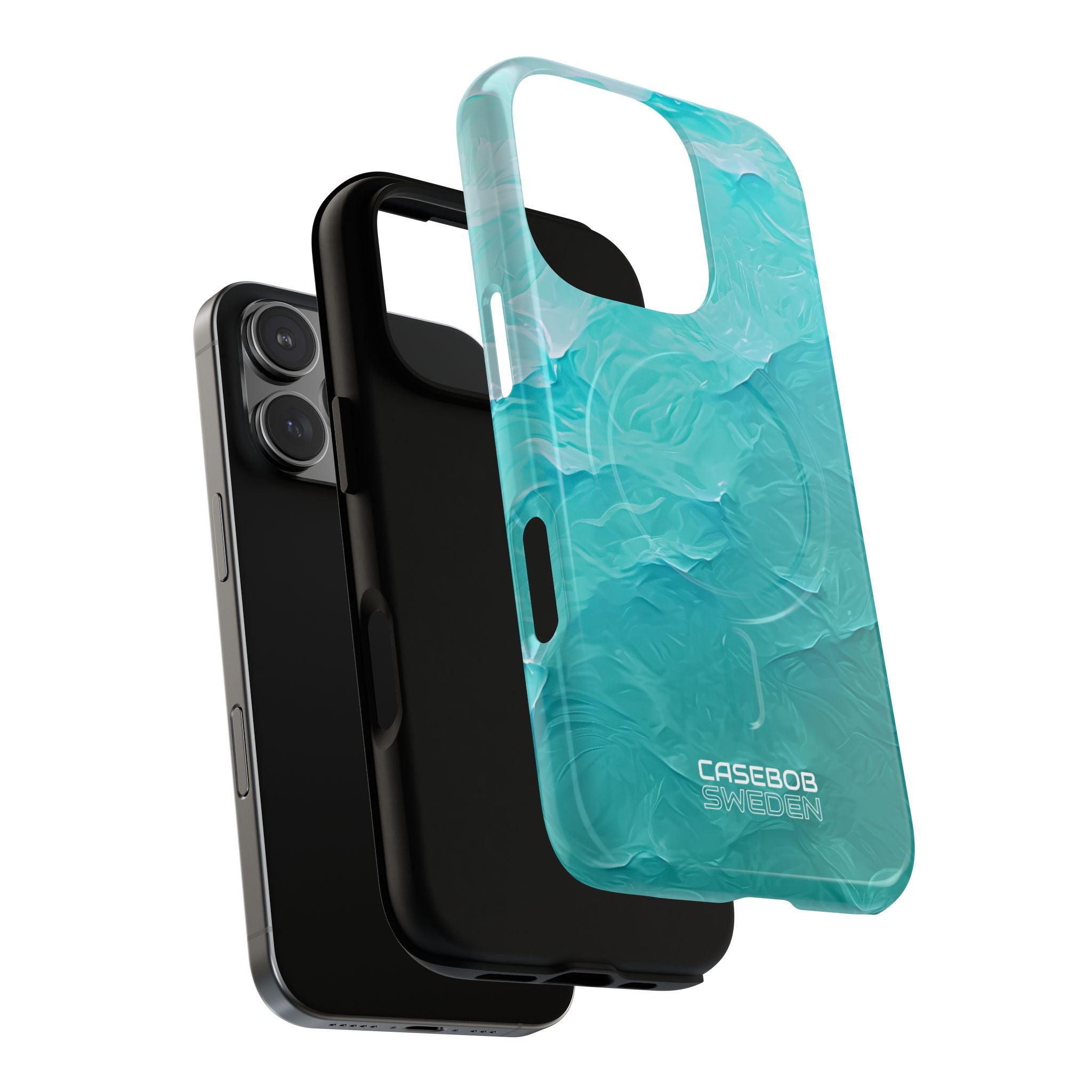 Soothing Aqua Currents iPhone 16 - Tough+