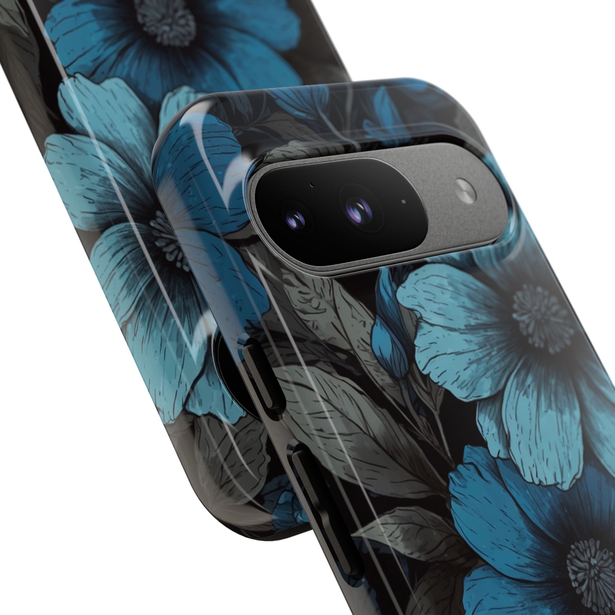 Blue Petal Radiance Google Pixel 9 Case - Tough