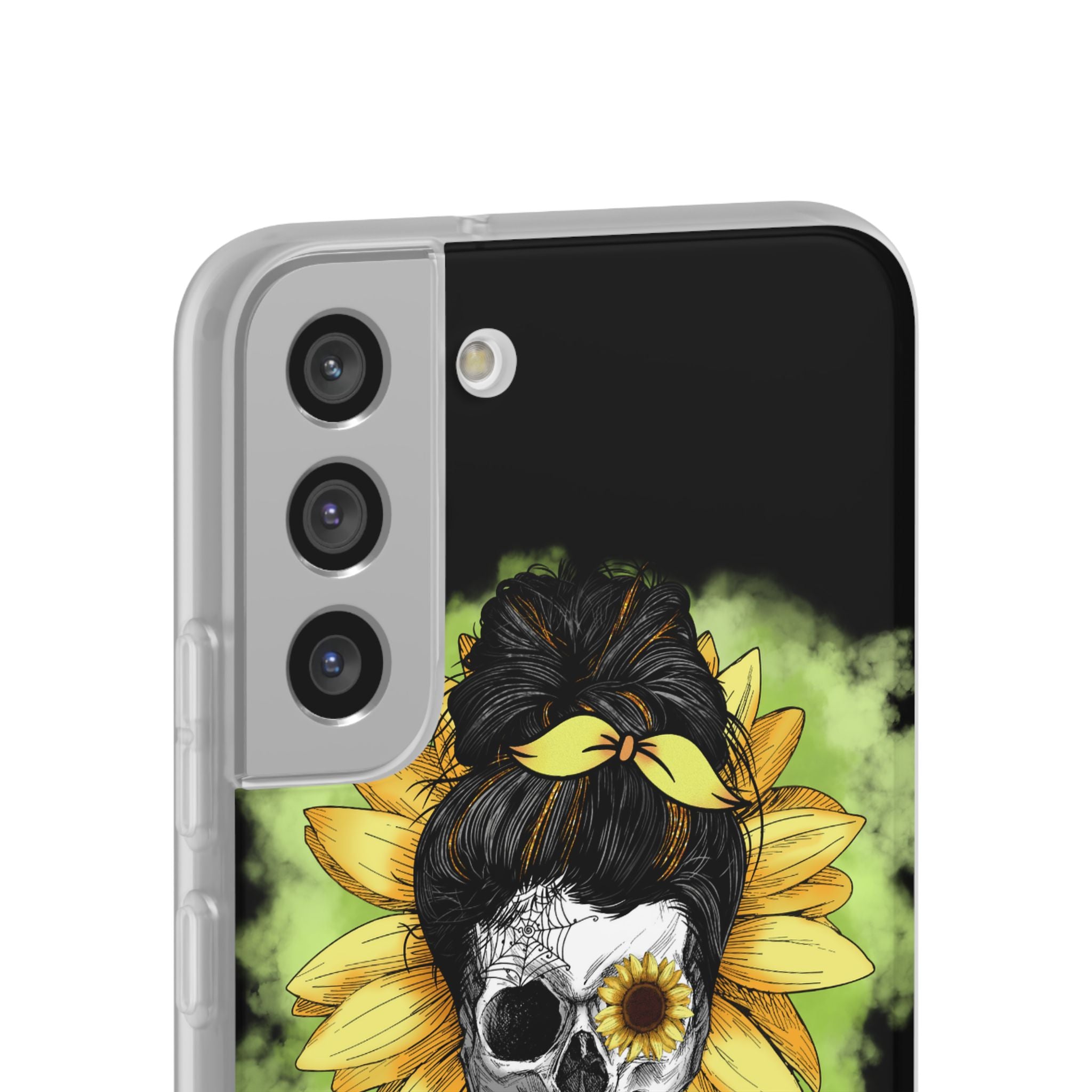 Sunflower Skull Samsung S22 Plus Case - Soft