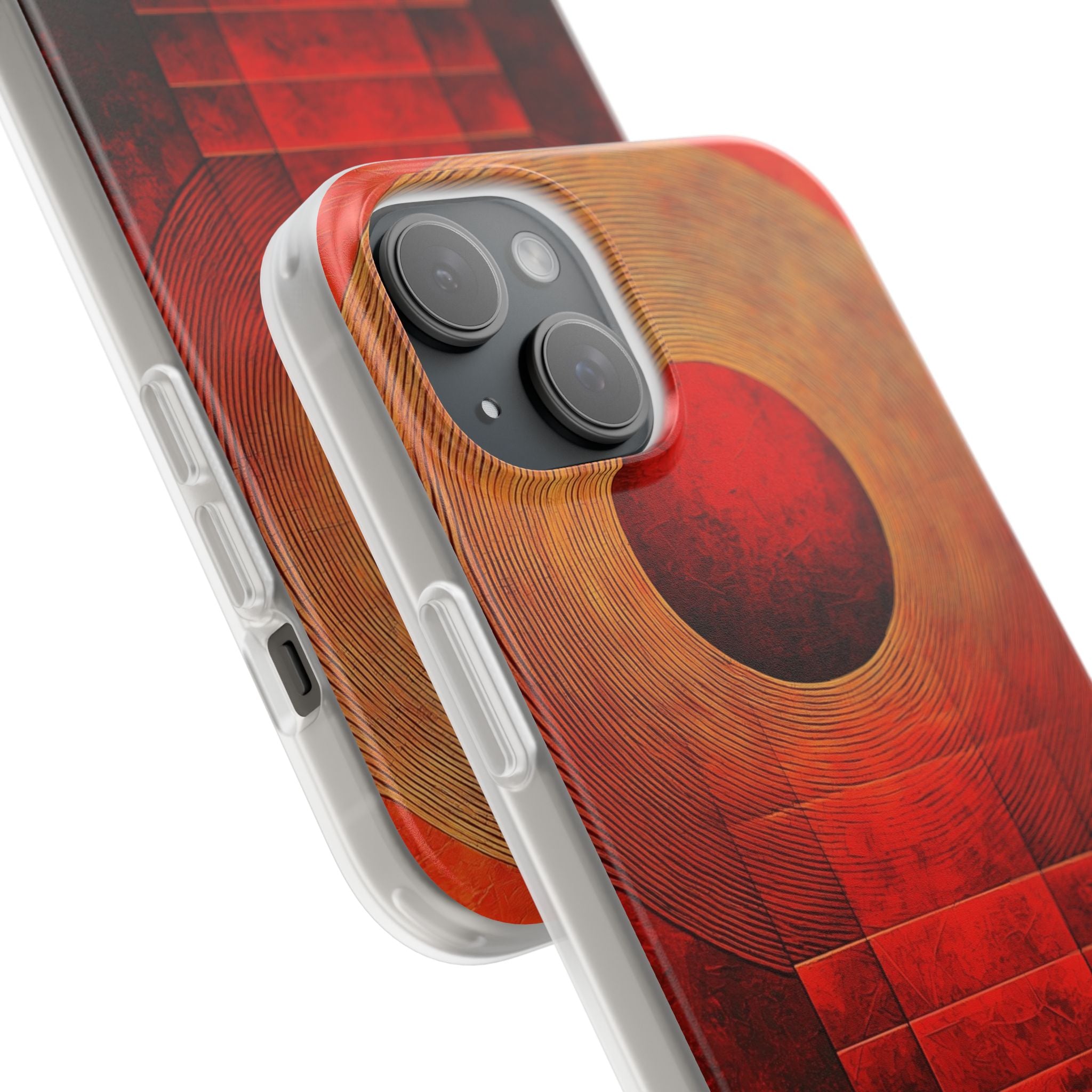 Crimson Orbit iPhone 15 Plus Case - Soft