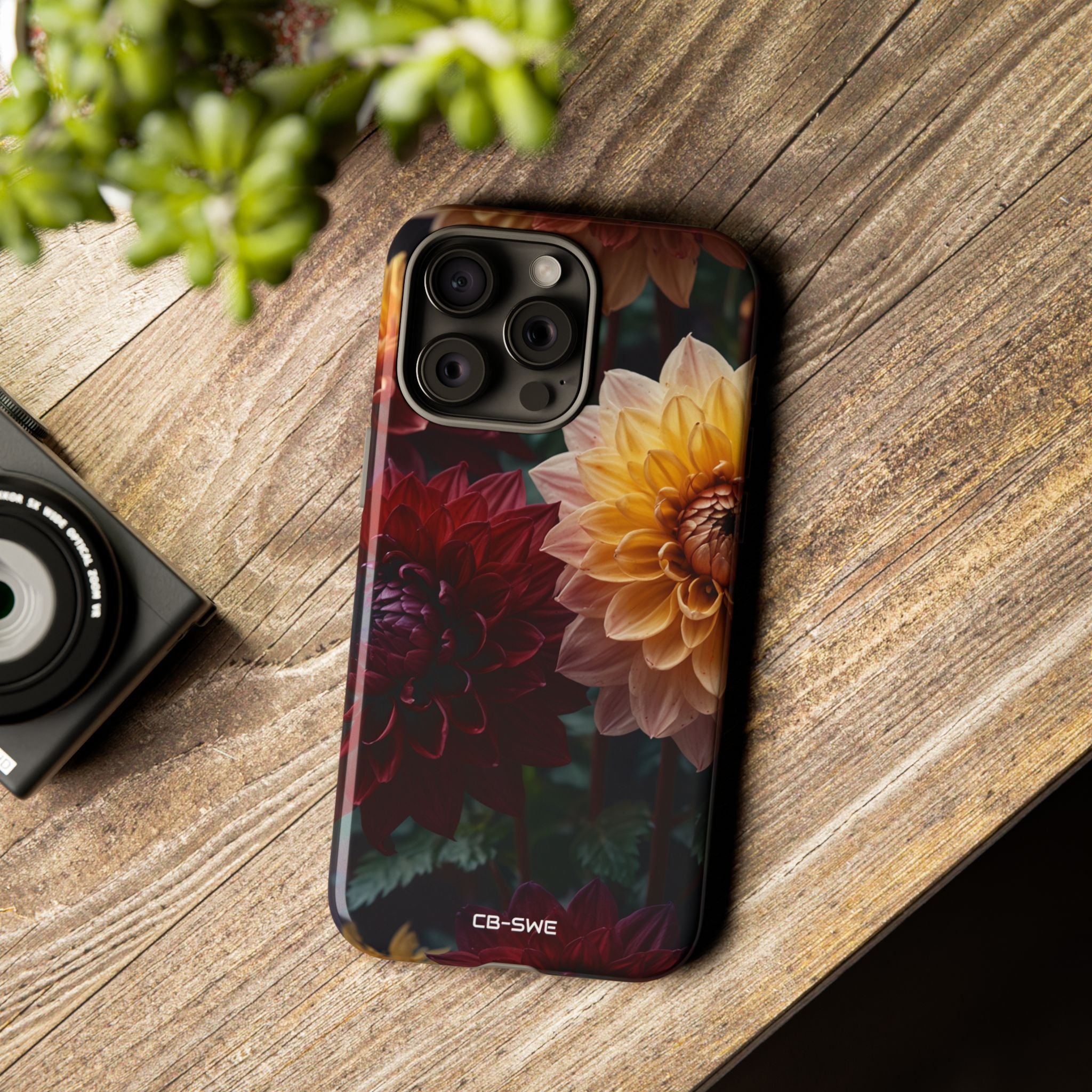Dahlias Embrace Light - iPhone Case