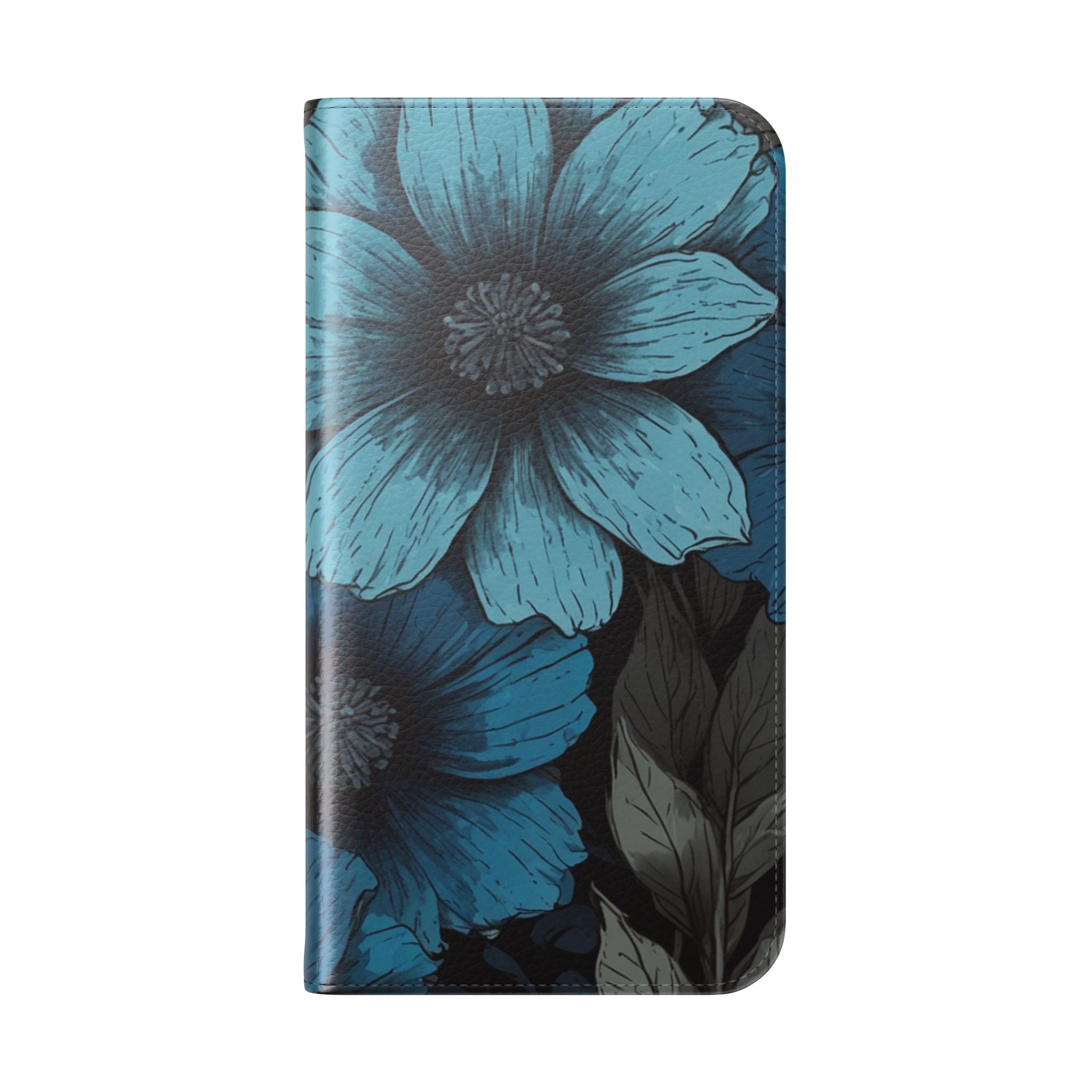 Blue Petal Bloom - iPhone 16 Max Case - Wallet