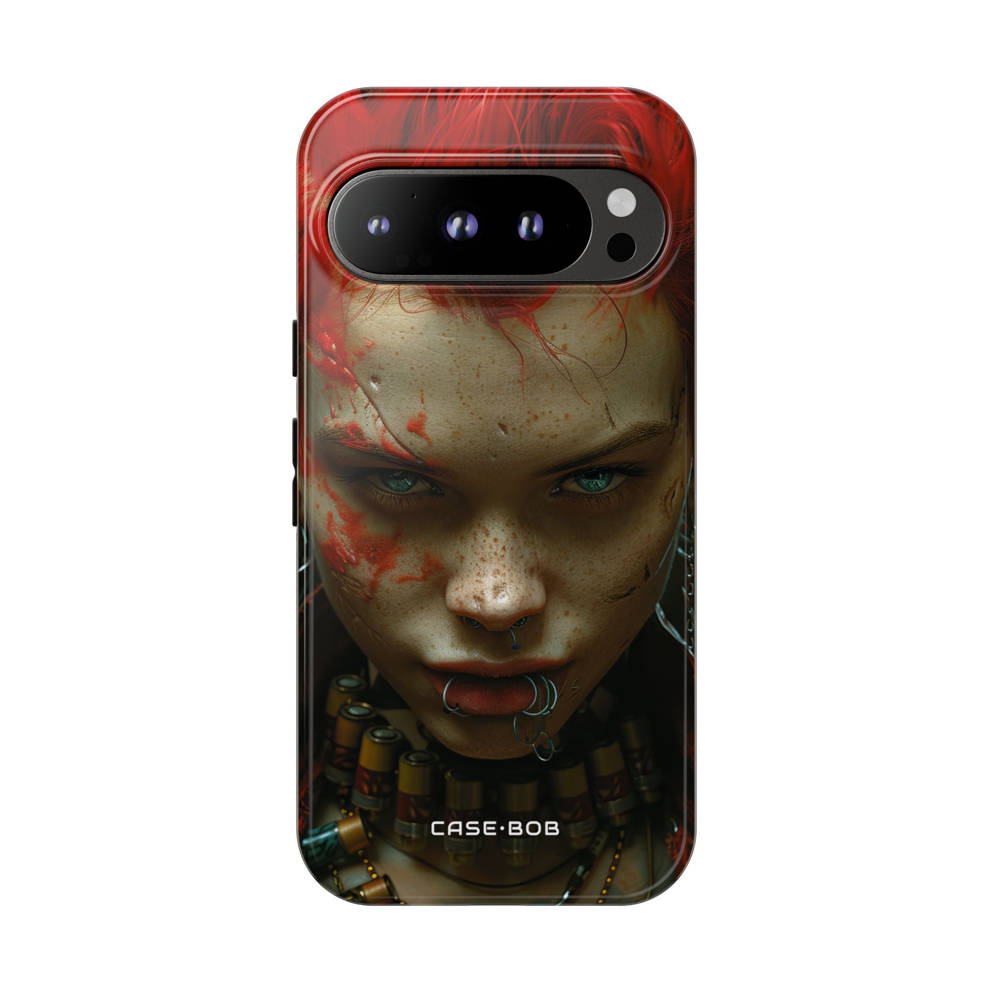 Red Spike Gaze Google Pixel 9 Pro Case - Tough