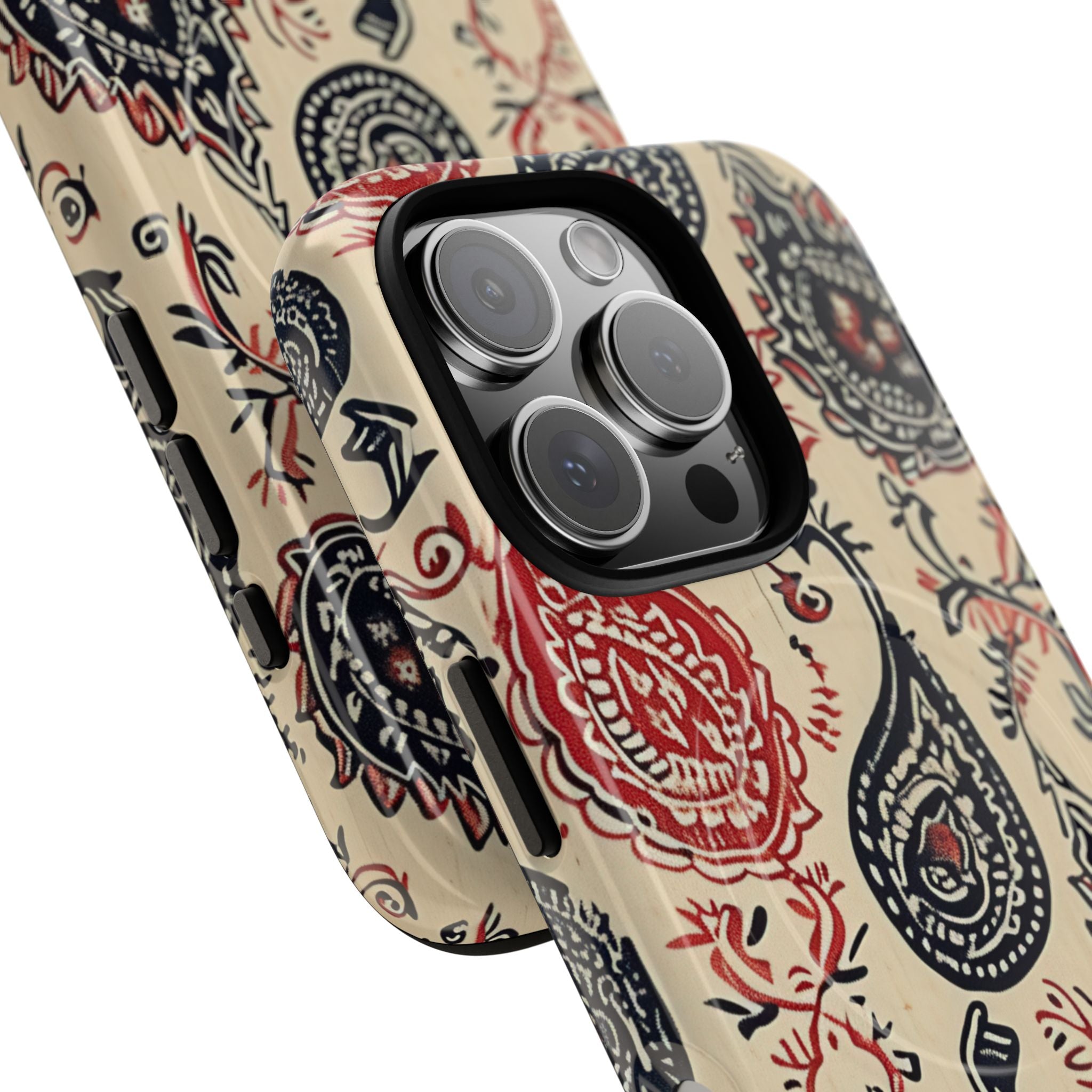 Navy Paisley Swirl iPhone 16 - Tough+