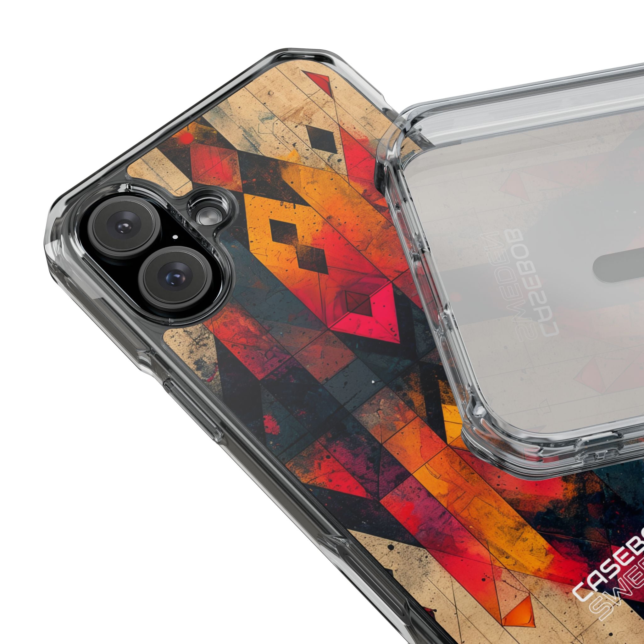 Fiery Symmetry Fusion iPhone 16 - Impact Clear+