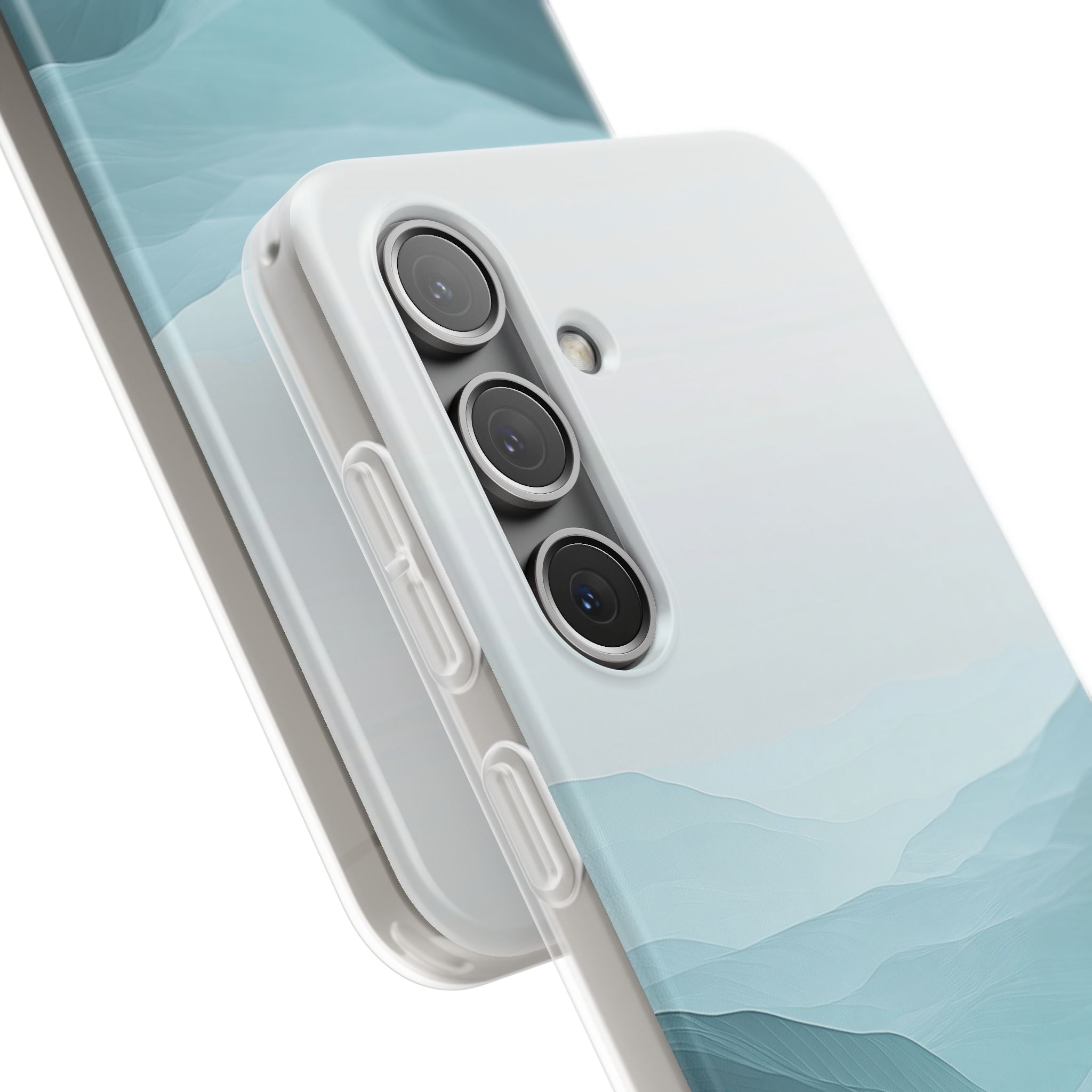 Teal Mist Mountains Samsung S24 Case - Soft