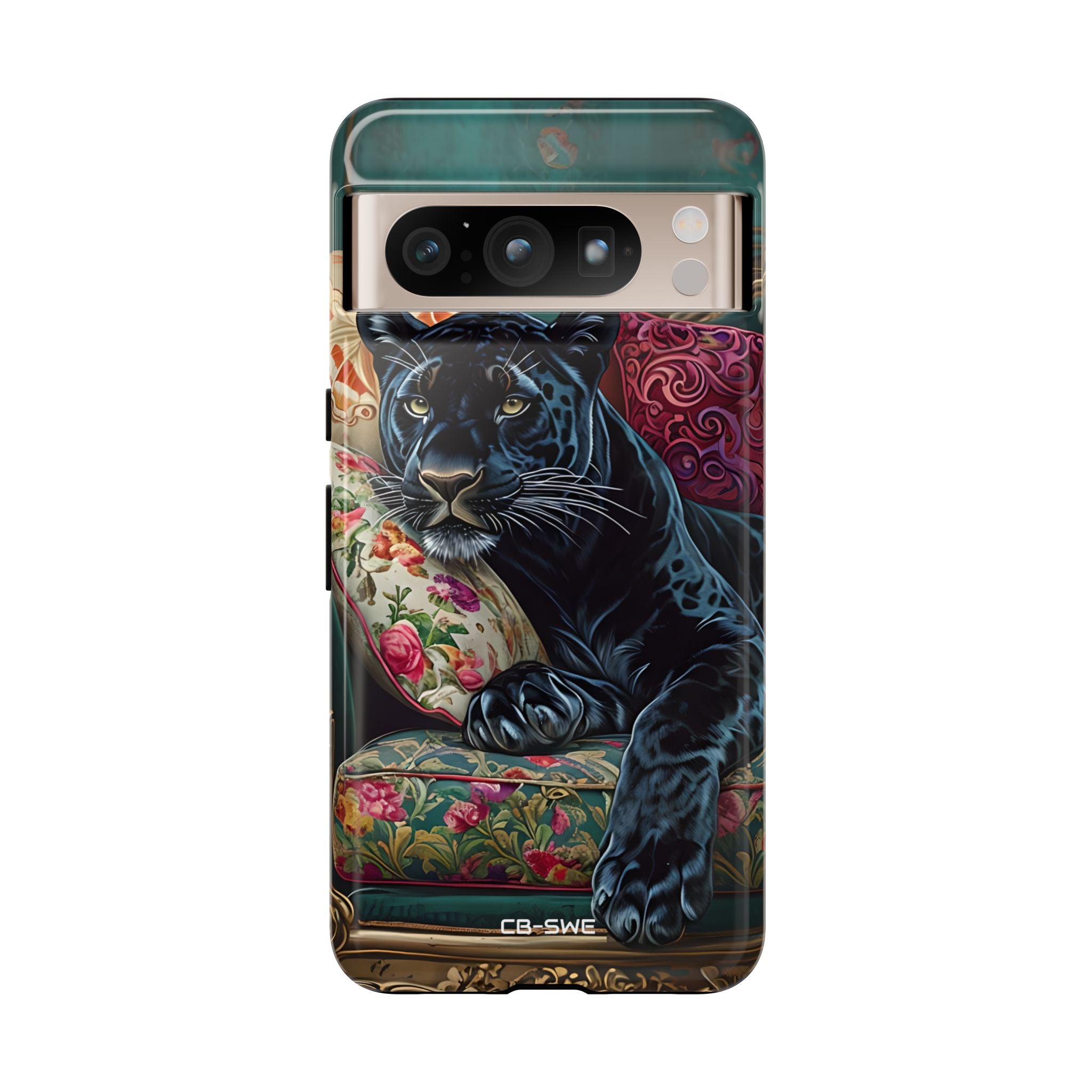 Panther on Vintage Chaise - Google Pixel Case