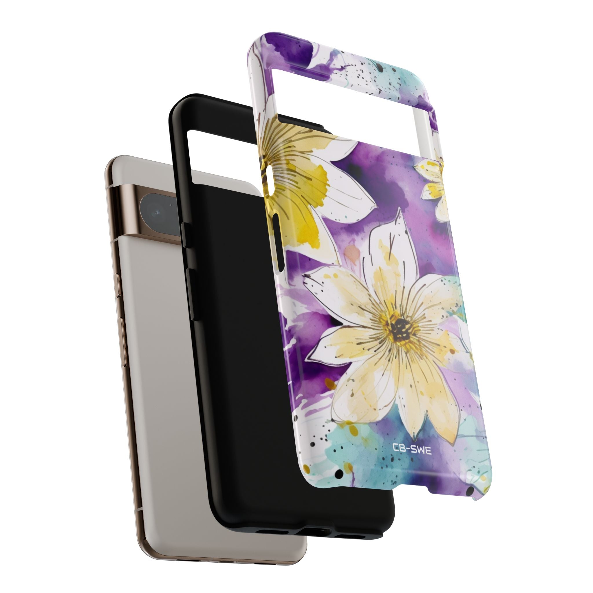 Vibrant Watercolor Flowers - Google Pixel Case
