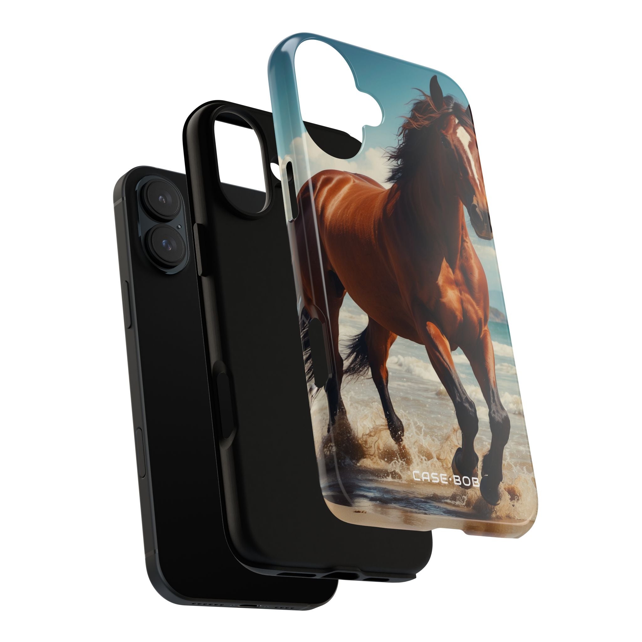 Brown Stallion Splash iPhone 16 Plus Case - Tough
