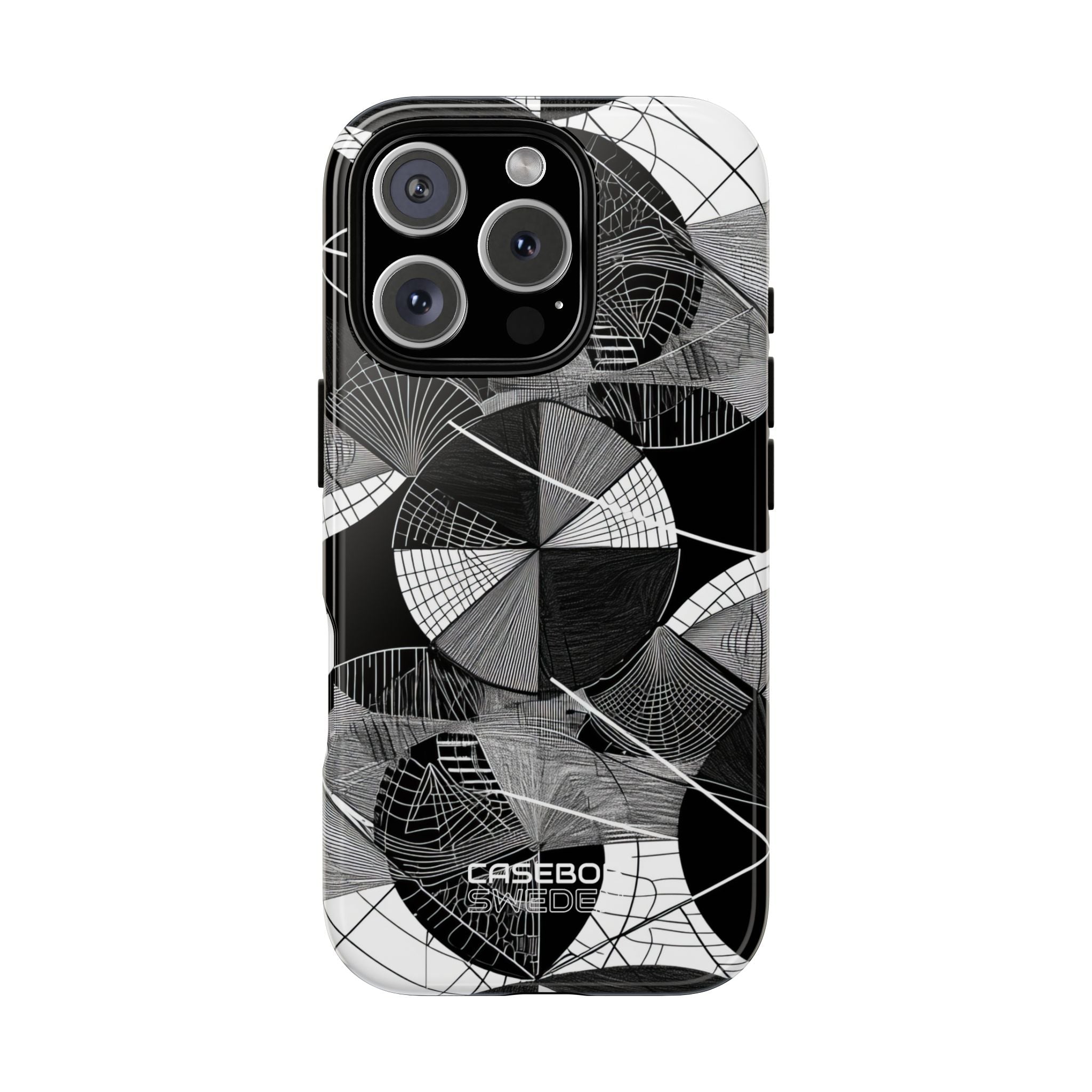 Labirinto a Cerchio Monocromatico iPhone 16 - Tough