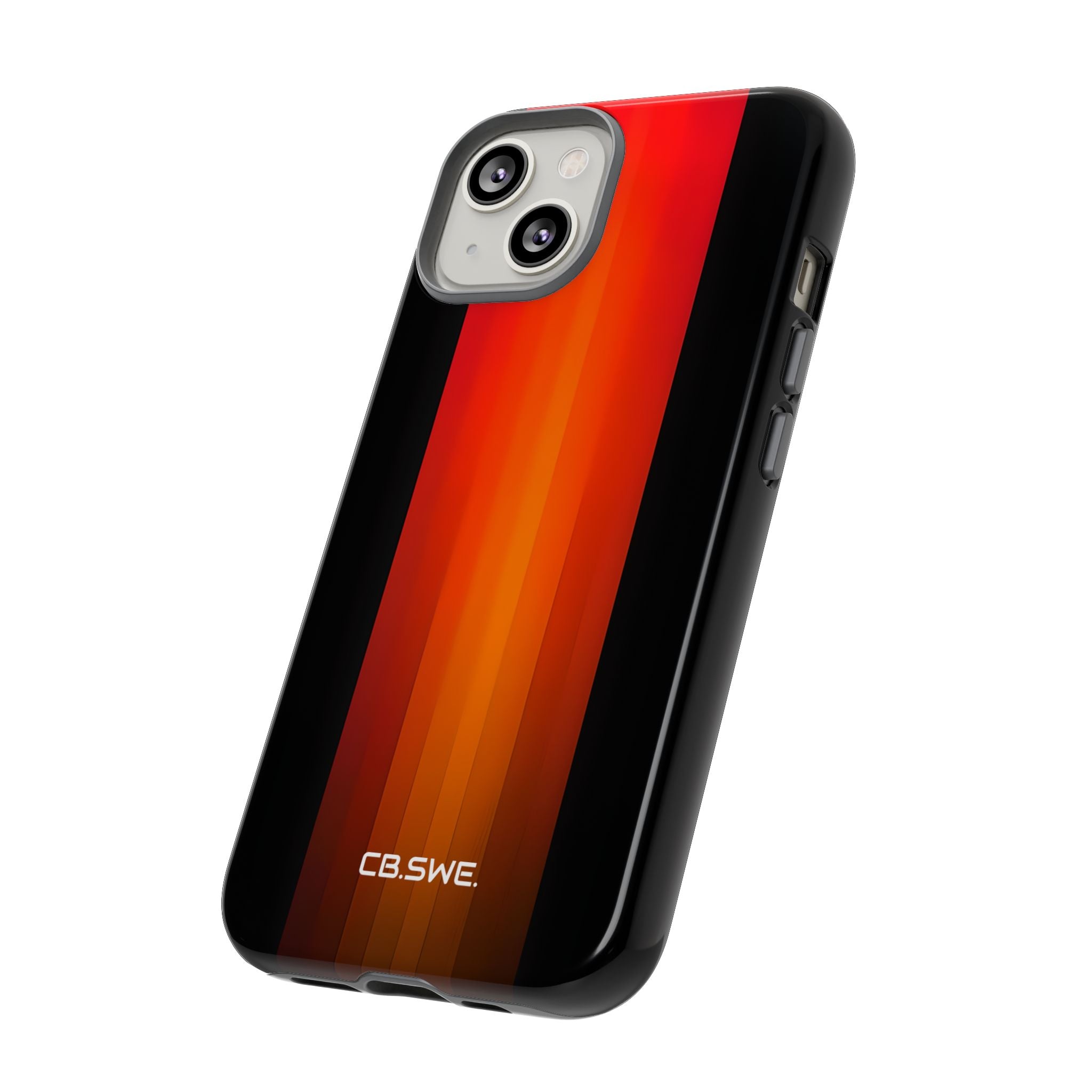Vibrant Red to Black Gradient Minimalist Phone iPhone 14 - Tough