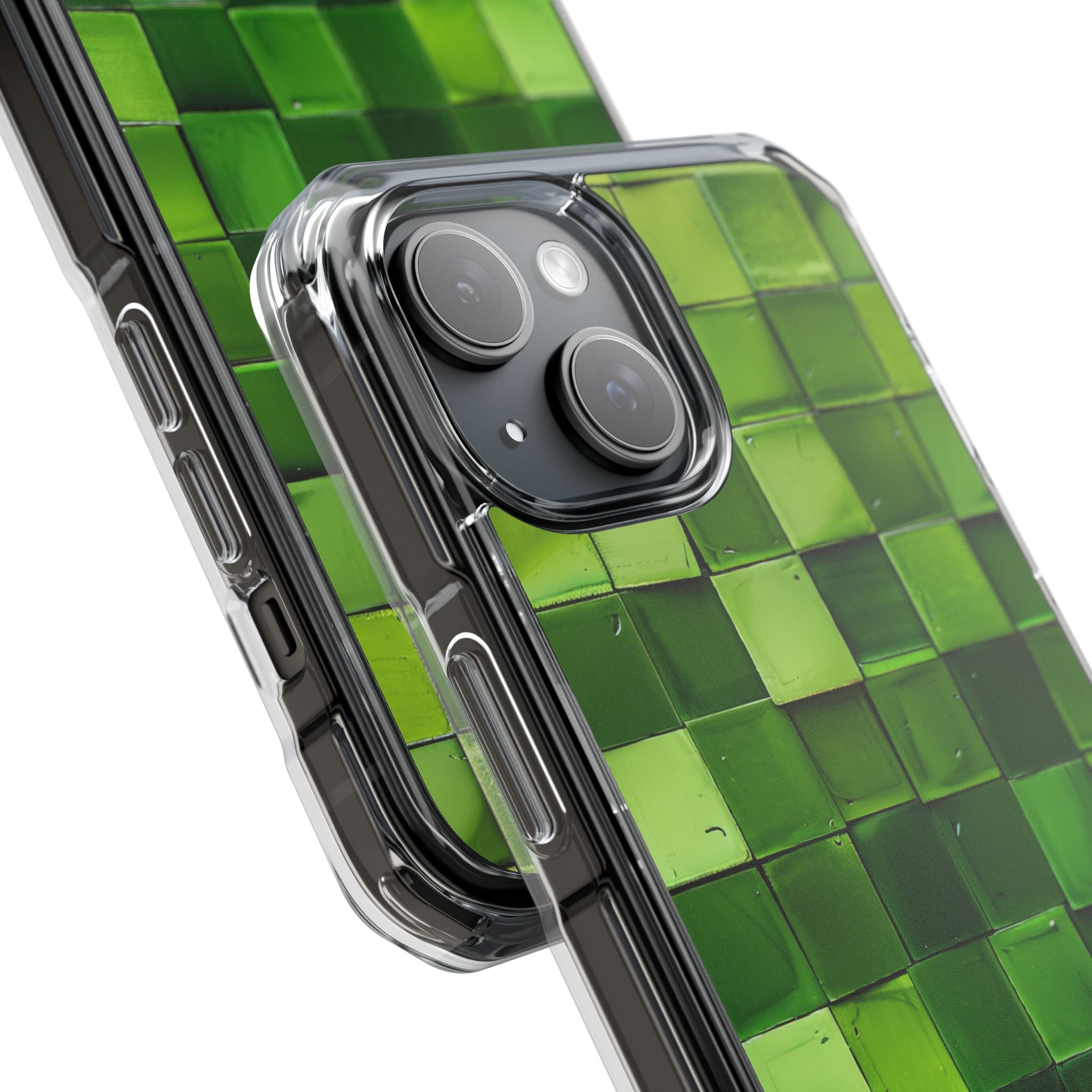 Green Tile Harmony iPhone 15 - Impact Clear+