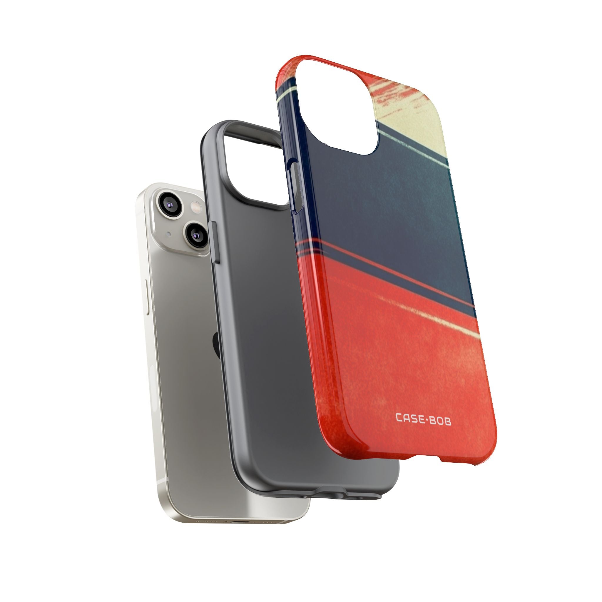 Blue Diagonal Motion iPhone 14 Case - Tough