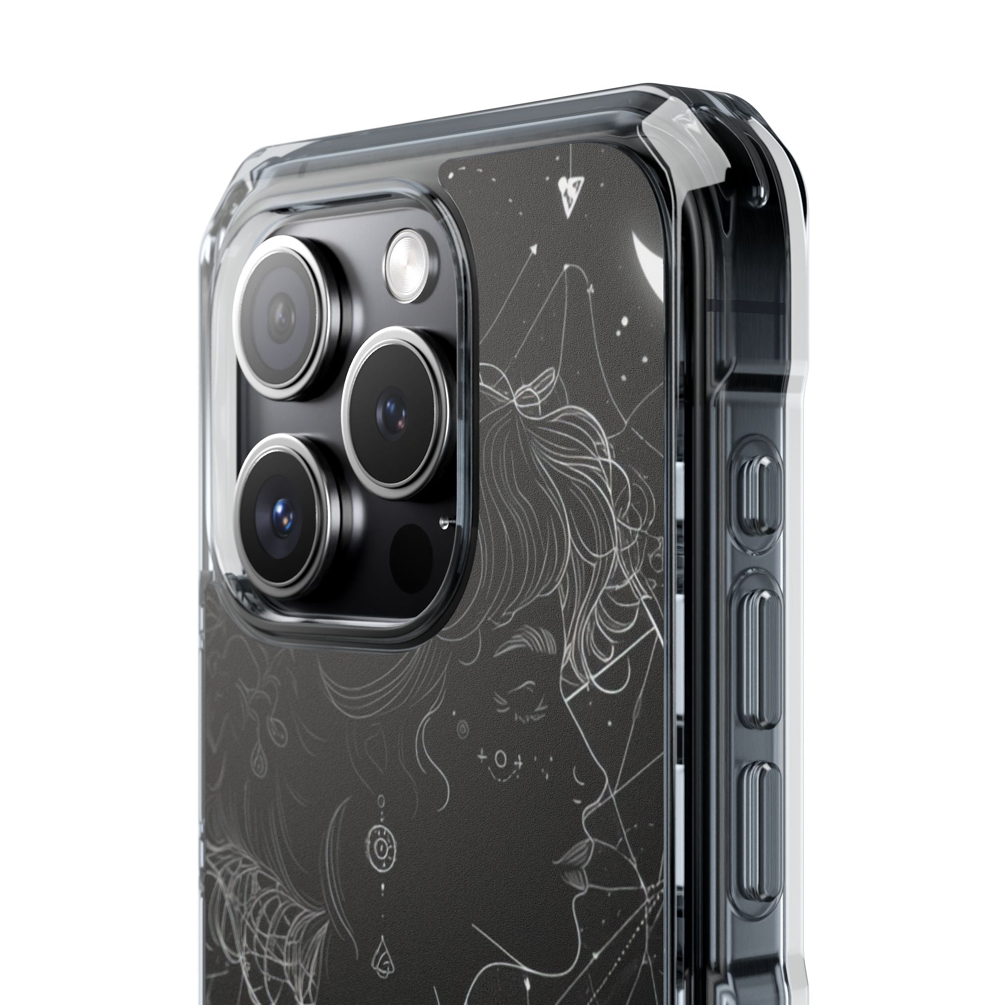 Celestial Bloom Silhouette iPhone 15 - Impact Clear+