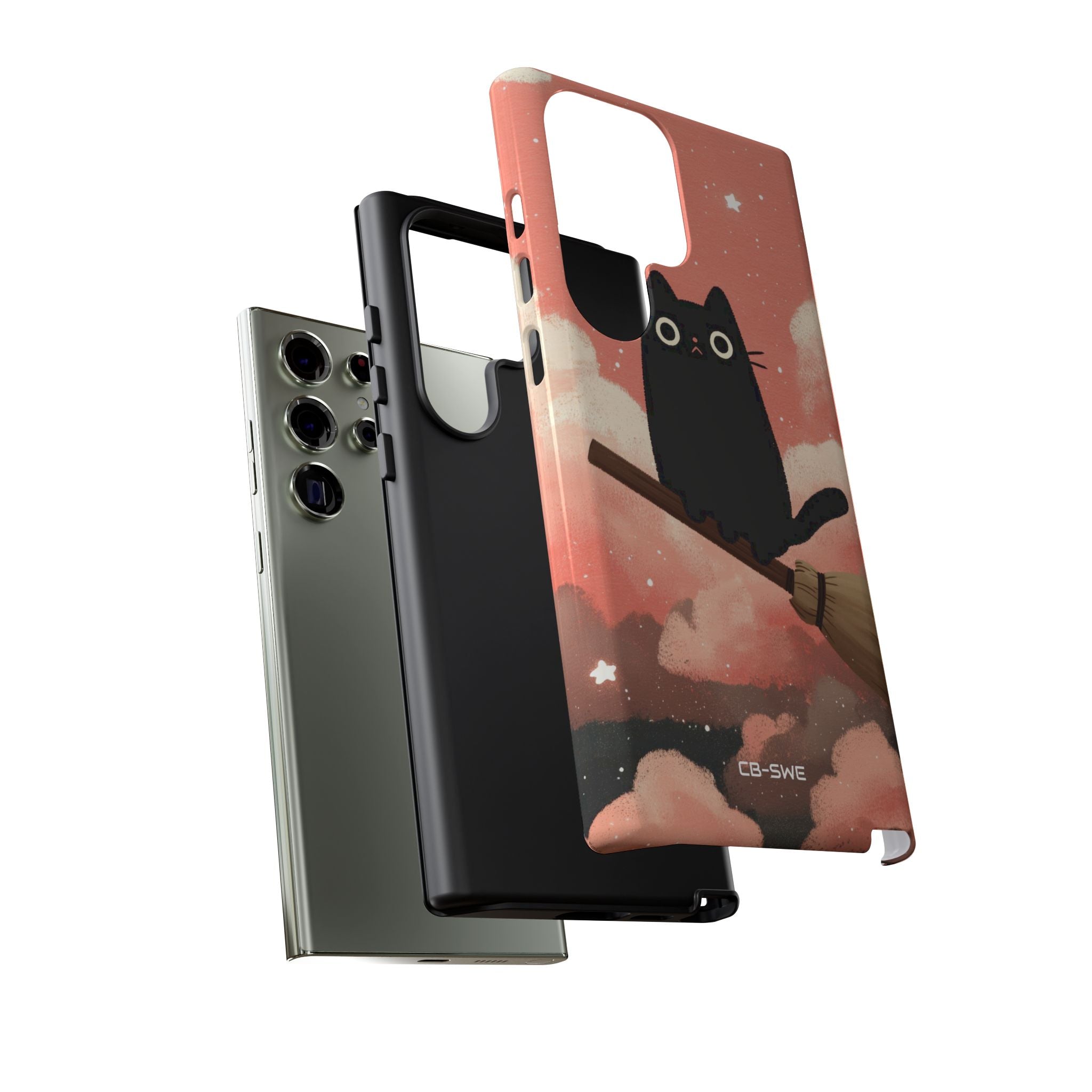 Cat Rides Broom - Samsung Case